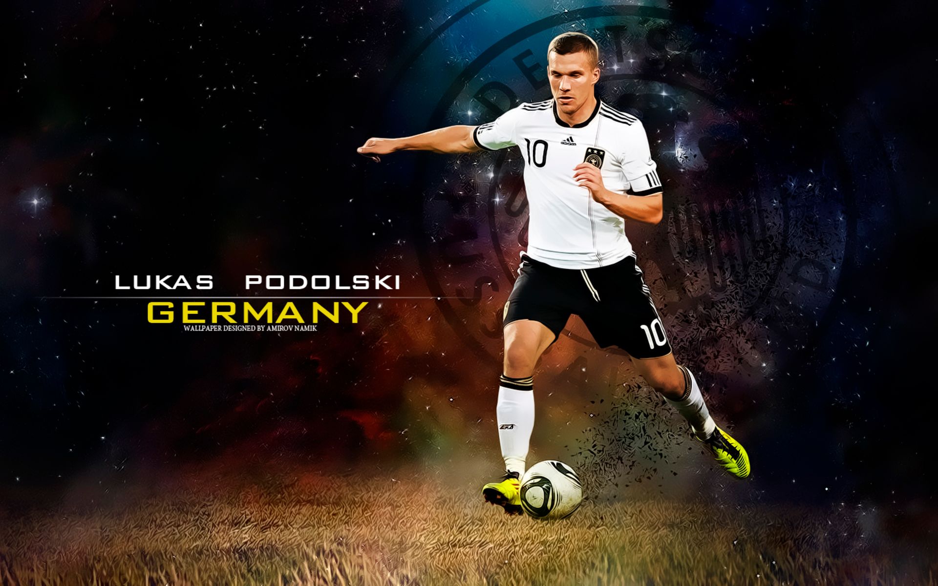 無料モバイル壁紙スポーツ, サッカー, サッカードイツ代表, ルーカス・ポドルスキをダウンロードします。