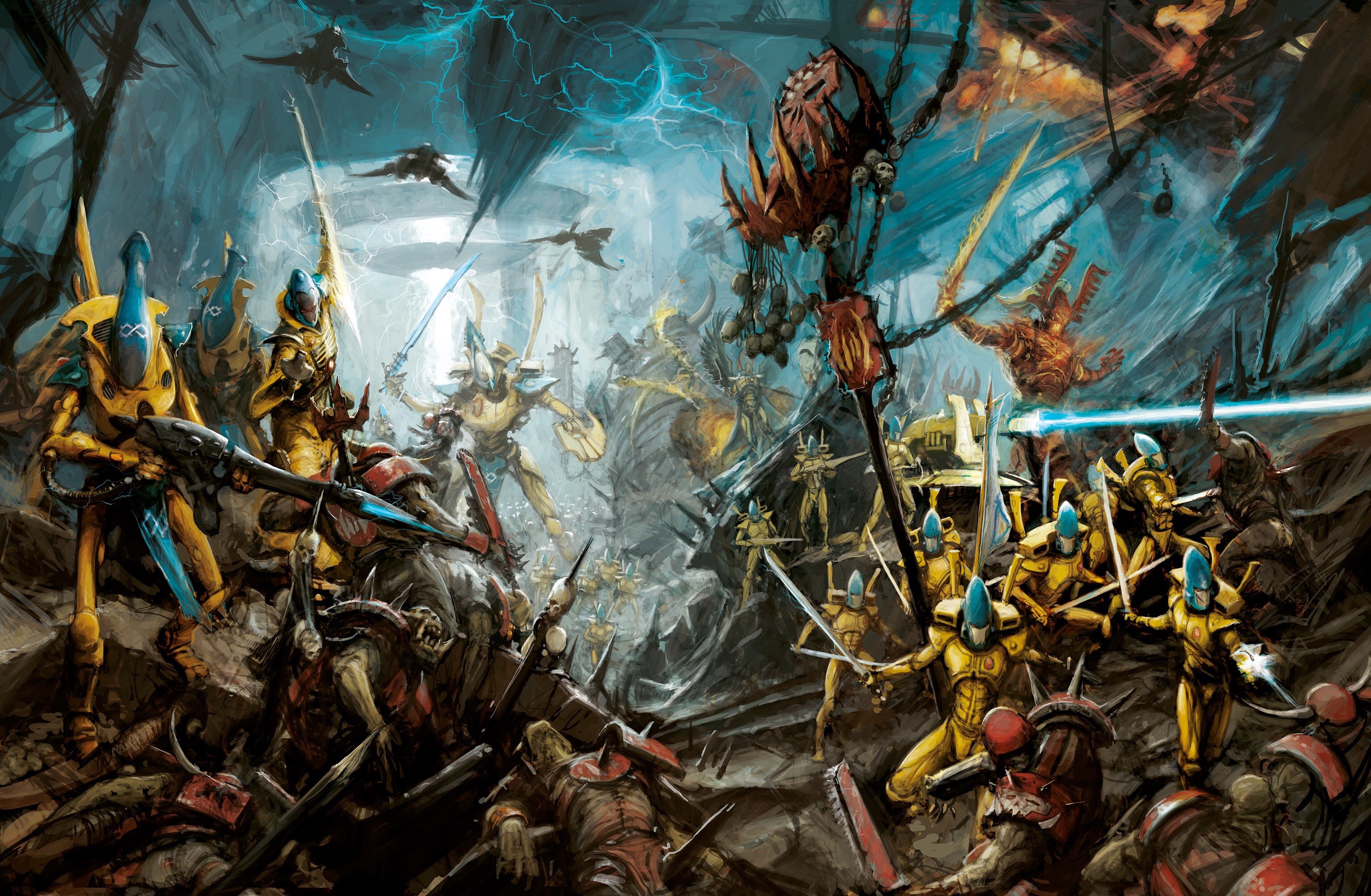 Download mobile wallpaper Warhammer, Warrior, Battle, Warhammer 40K, Video Game for free.