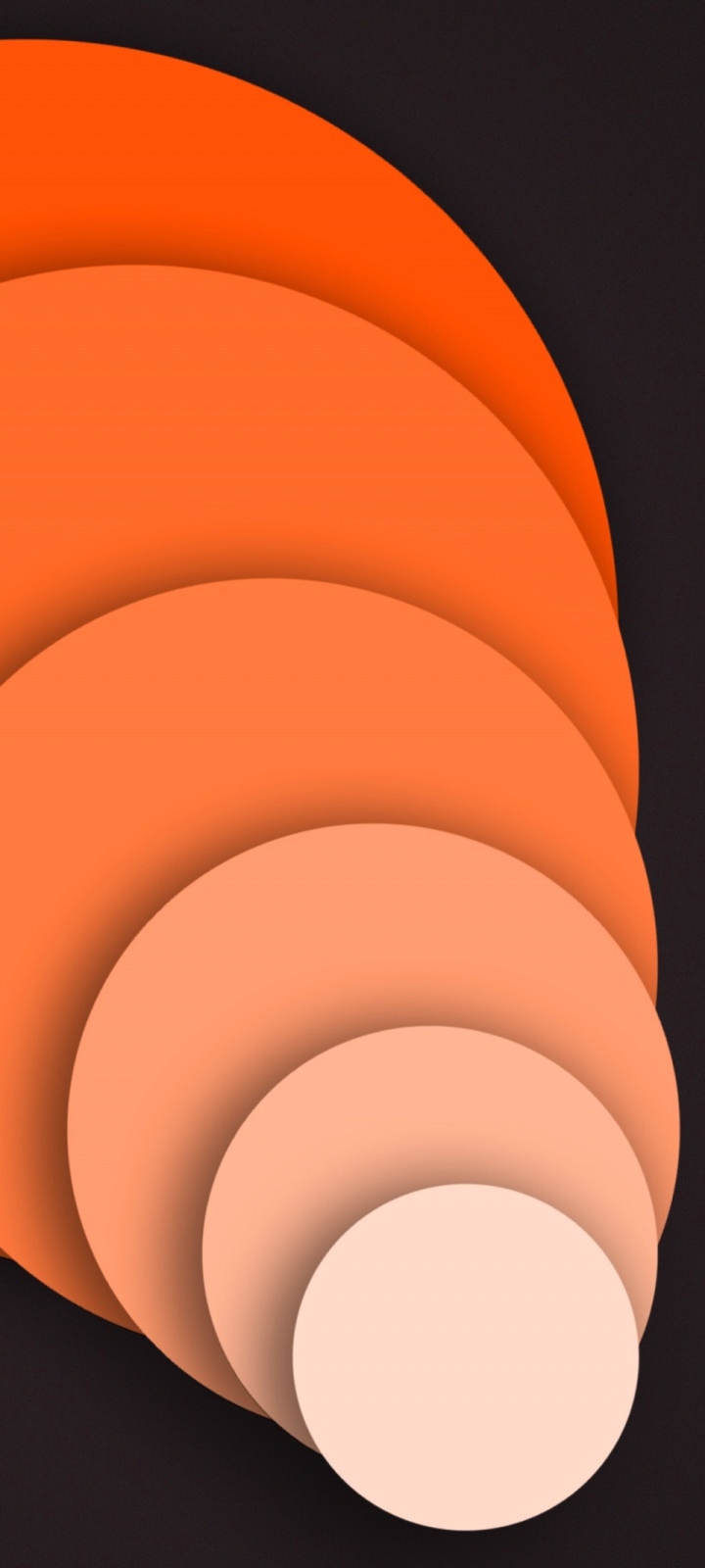 Download mobile wallpaper Abstract, Gradient, Circle, Geometry, Orange (Color) for free.