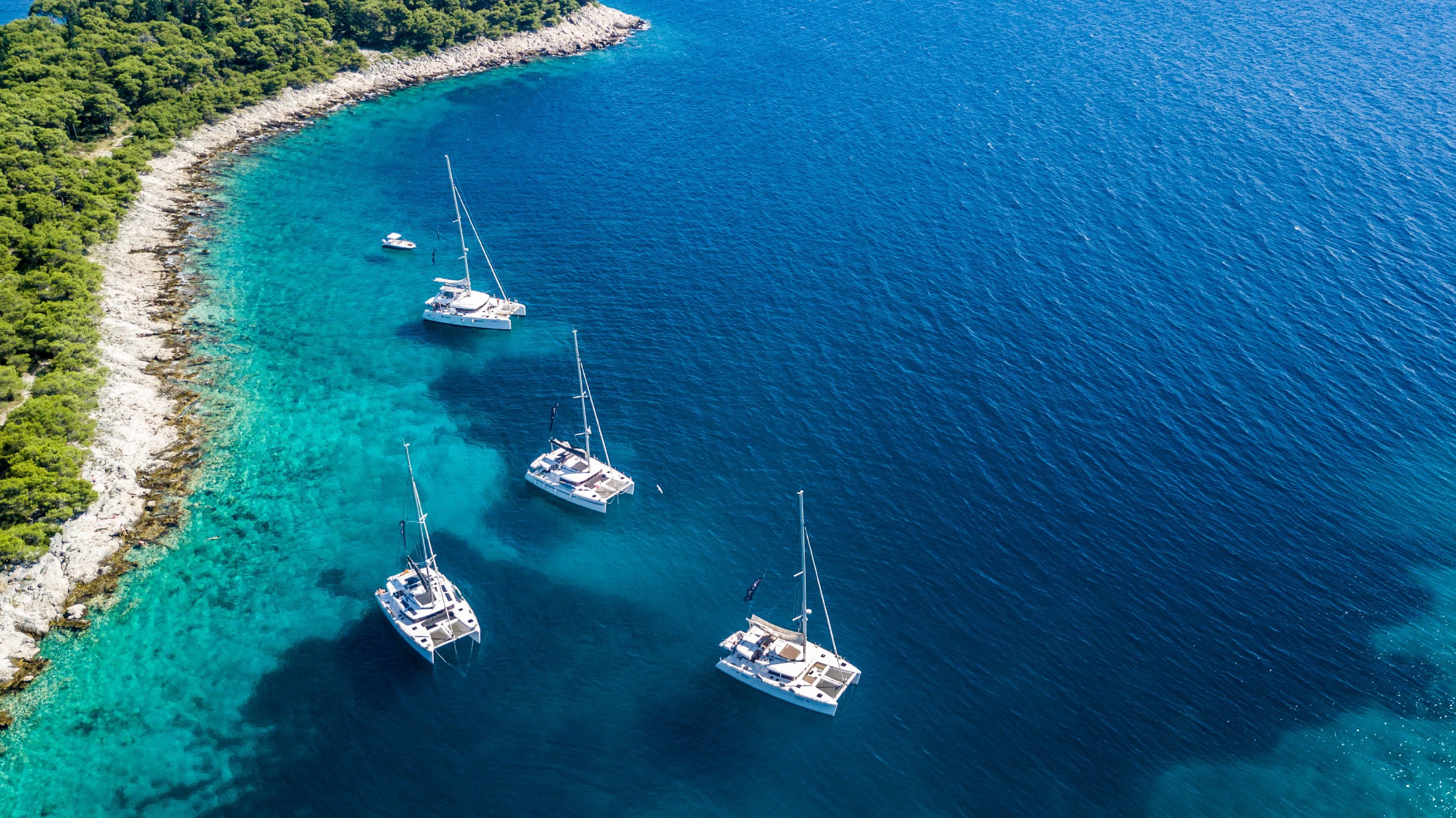 Download mobile wallpaper Sea, Coast, Yacht, Coastline, Photography, Croatia for free.