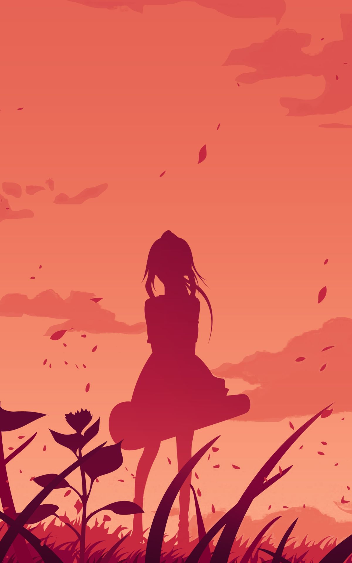 Download mobile wallpaper Anime, Silhouette, Kaori Miyazono, Your Lie In April for free.