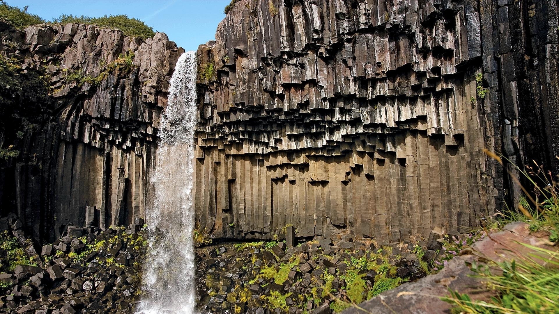 Handy-Wallpaper Natur, Wasser, Wasserfälle, Wasserfall, Insel, Erde/natur kostenlos herunterladen.