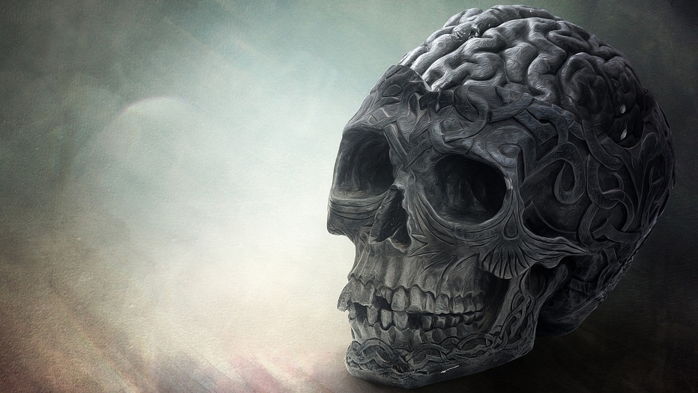 Free download wallpaper Dark, Skull on your PC desktop