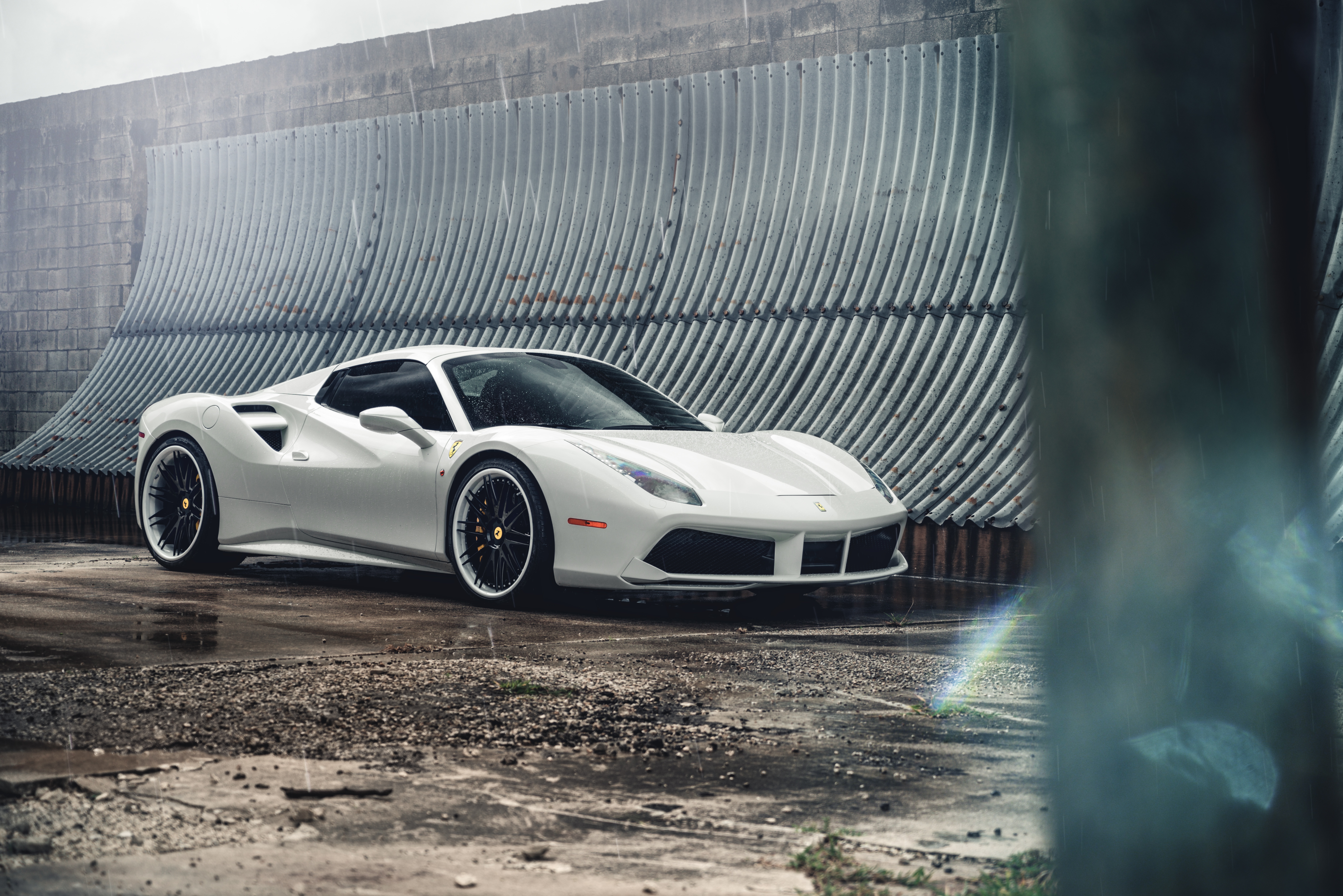 Download mobile wallpaper Ferrari, Car, Supercar, Vehicles, White Car, Ferrari 488 for free.