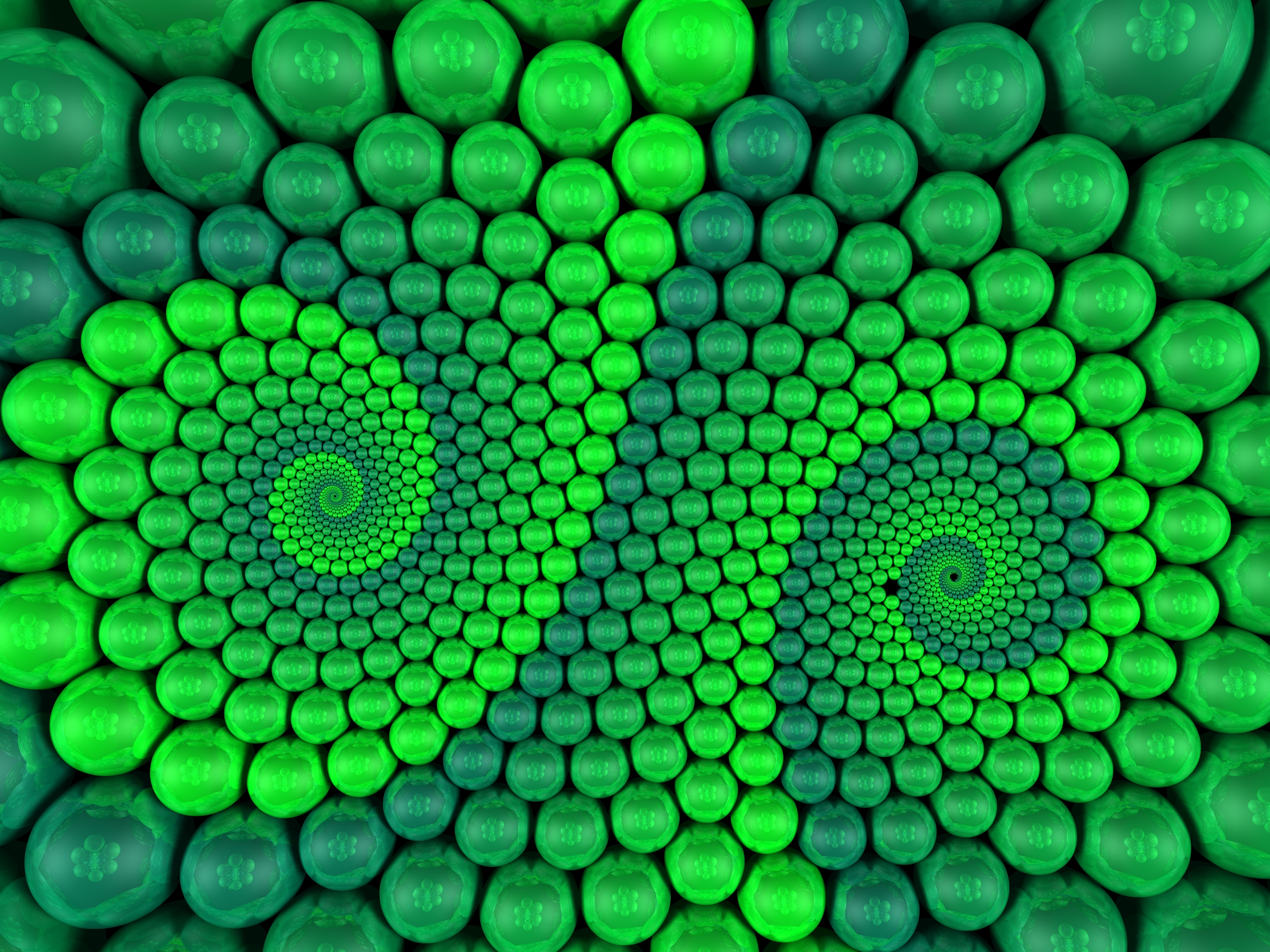 rotation, 3d, rendering, green, spiral, balls