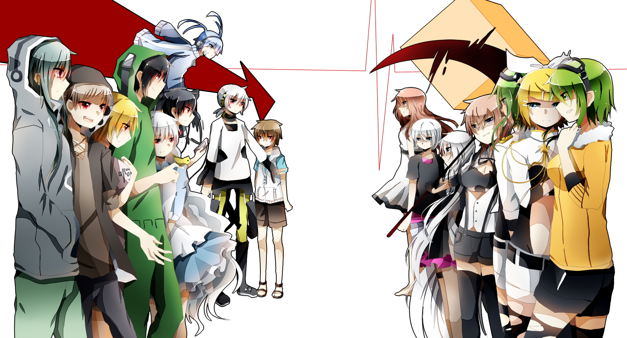Baixe gratuitamente a imagem Anime, Vocaloid, Crossover, Projeto Kagerou na área de trabalho do seu PC