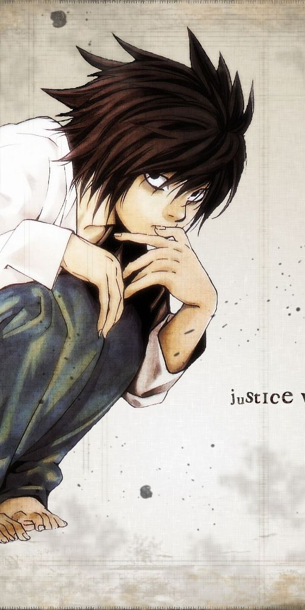Fondo de pantalla para celular de Death Note, Animado, L (Nota De ...