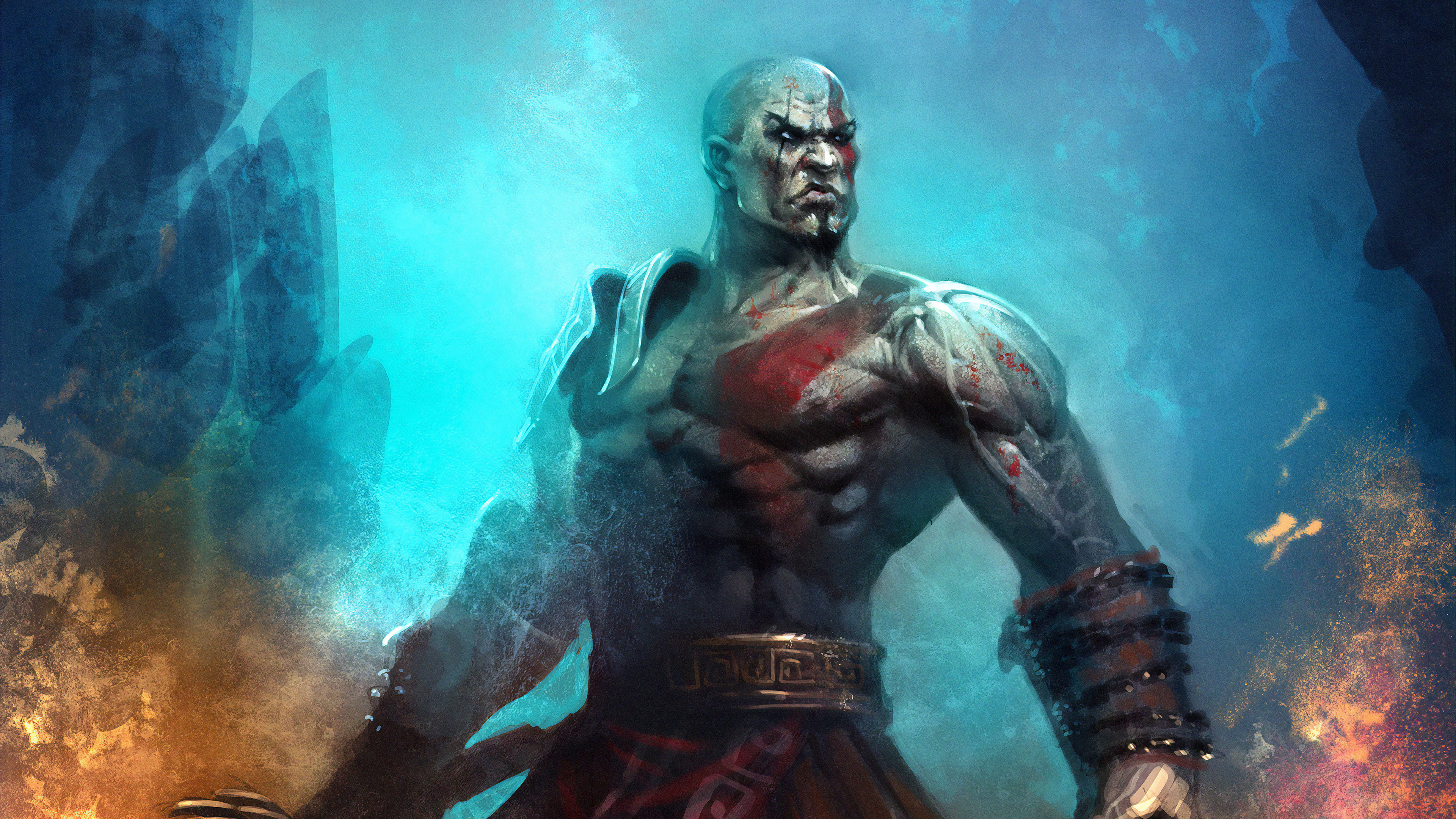 Laden Sie das God Of War, Krieger, Computerspiele, Kratos (Gott Des Krieges)-Bild kostenlos auf Ihren PC-Desktop herunter