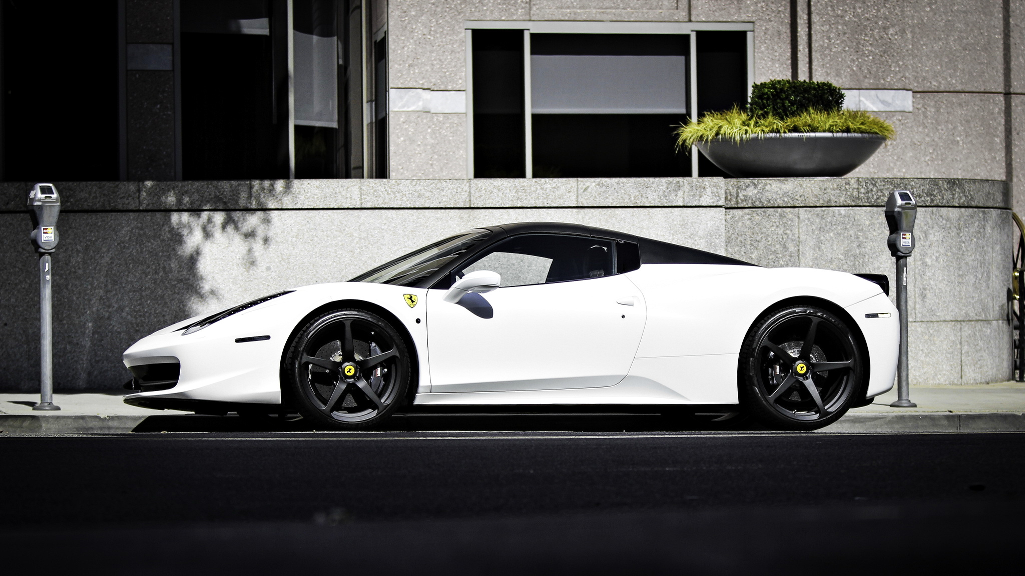 Download mobile wallpaper White Car, Ferrari 458, Ferrari, Vehicles for free.