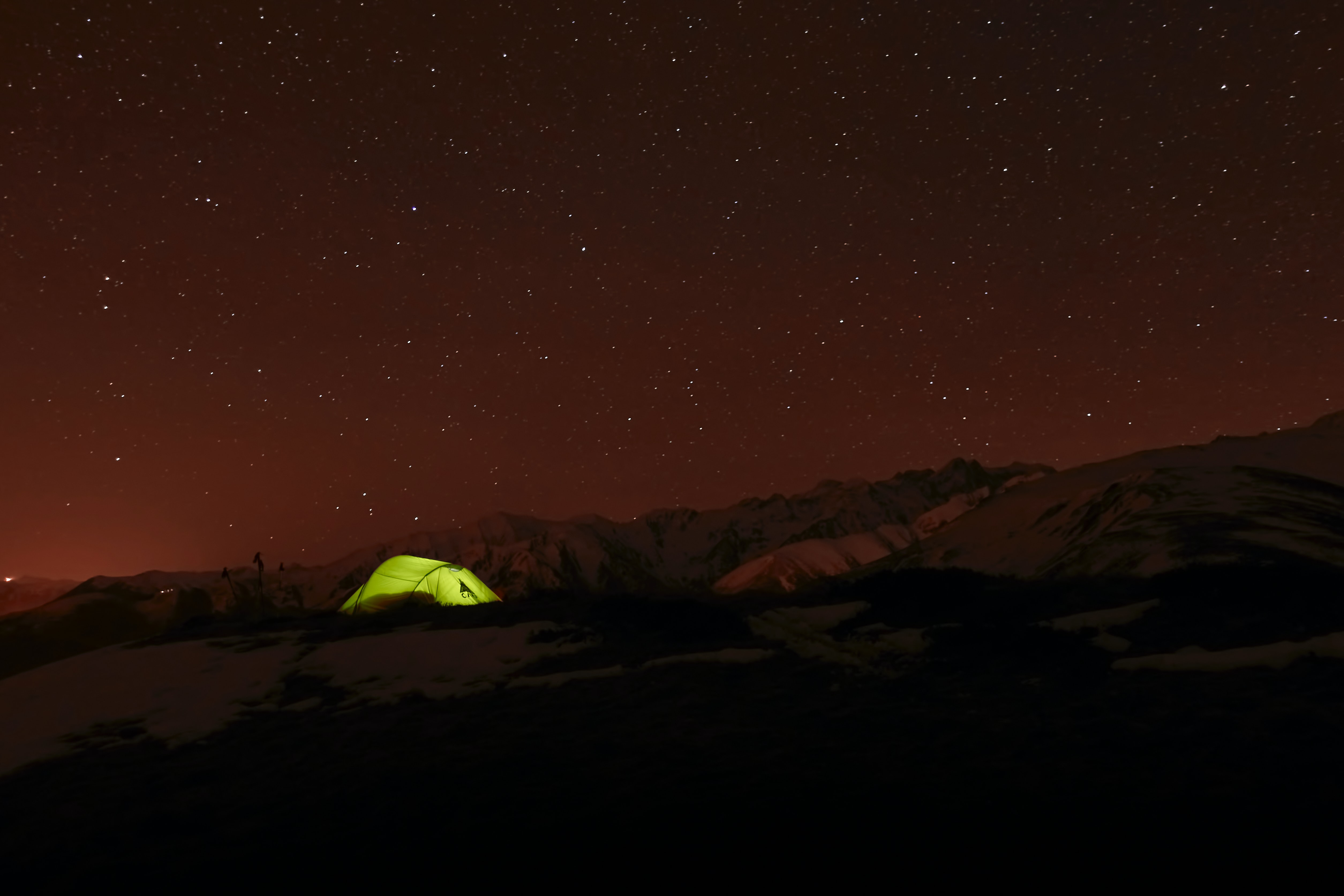 Free download wallpaper Sky, Stars, Night, Dark, Tent on your PC desktop