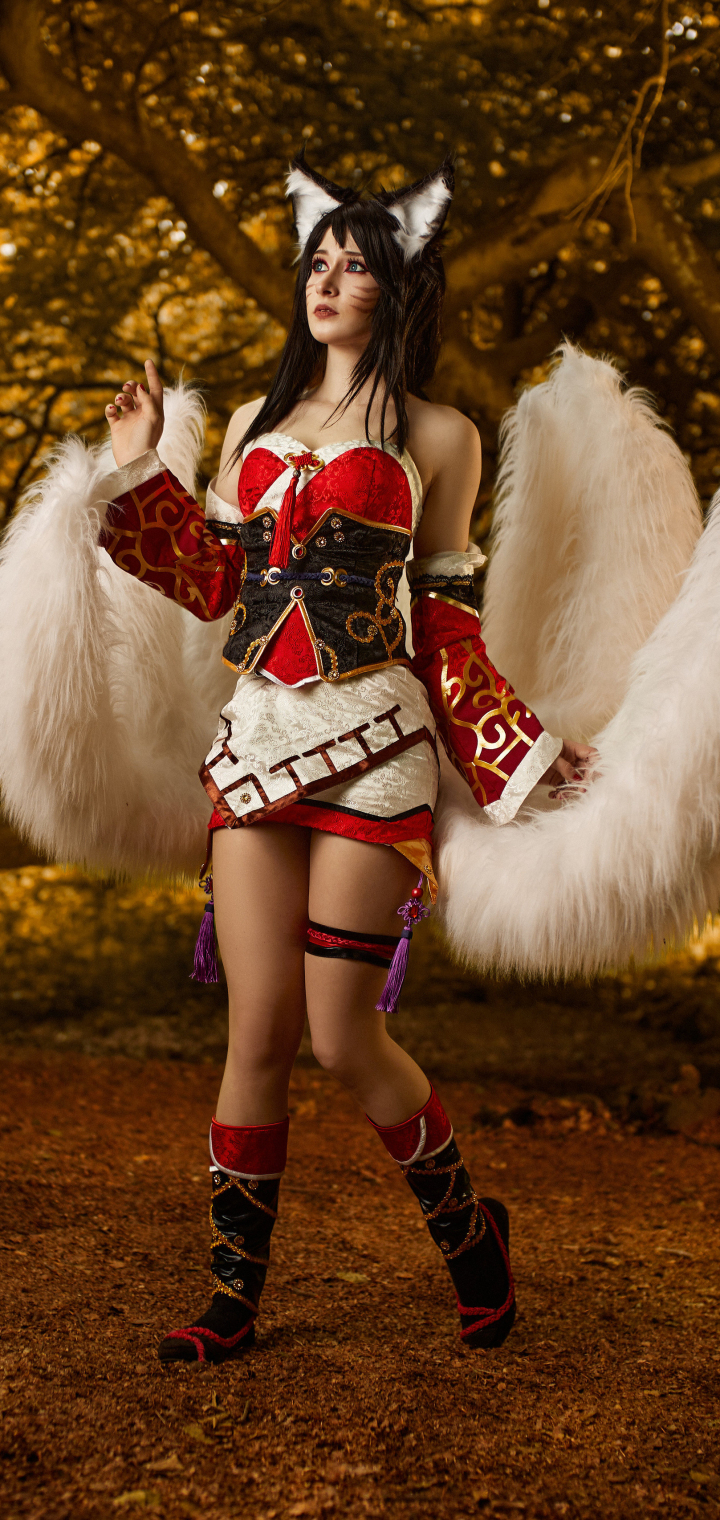 Download mobile wallpaper League Of Legends, Model, Women, Cosplay, Ahri (League Of Legends) for free.