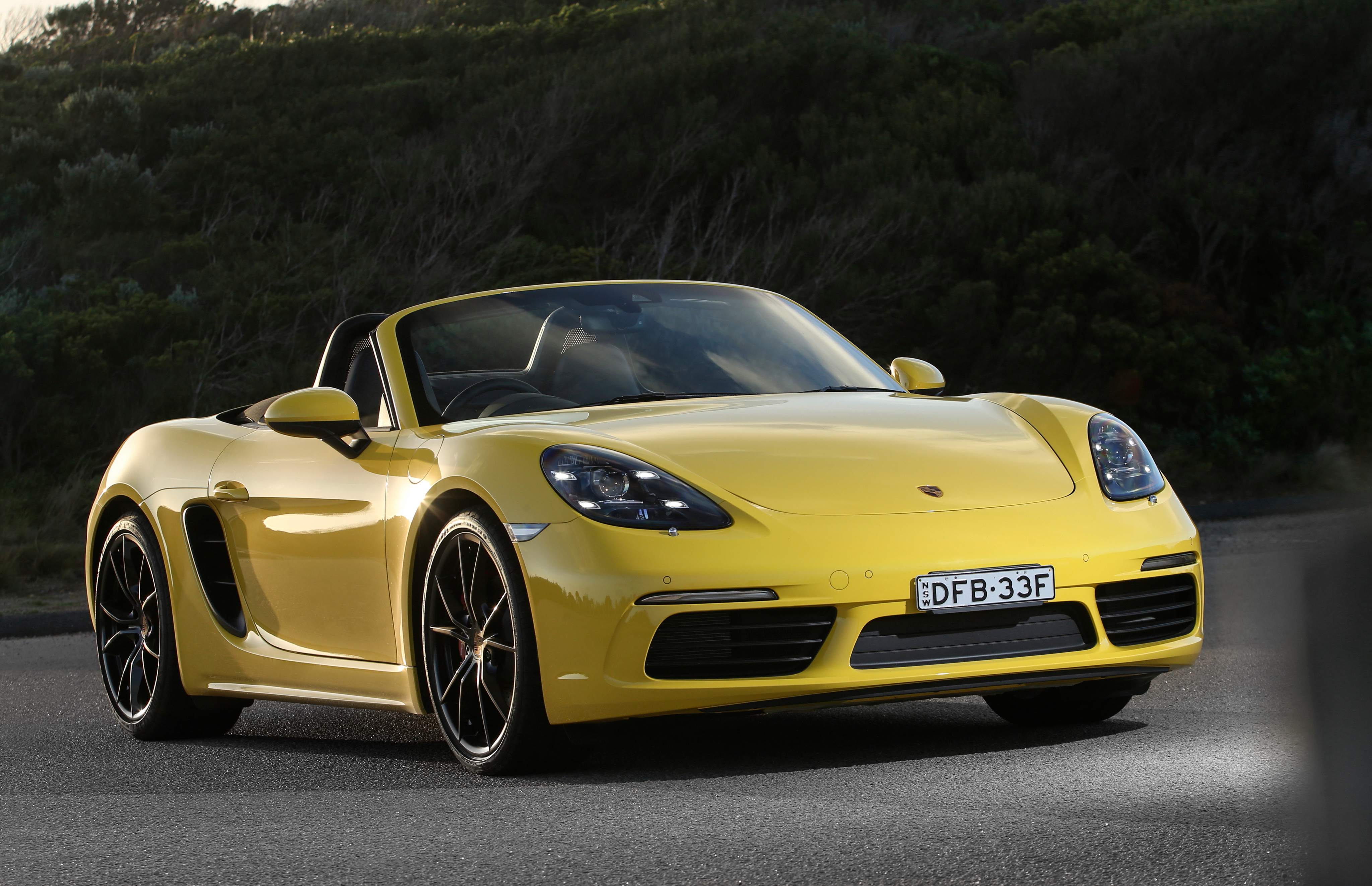 Download mobile wallpaper Porsche, Car, Porsche Boxster, Vehicles, Yellow Car for free.