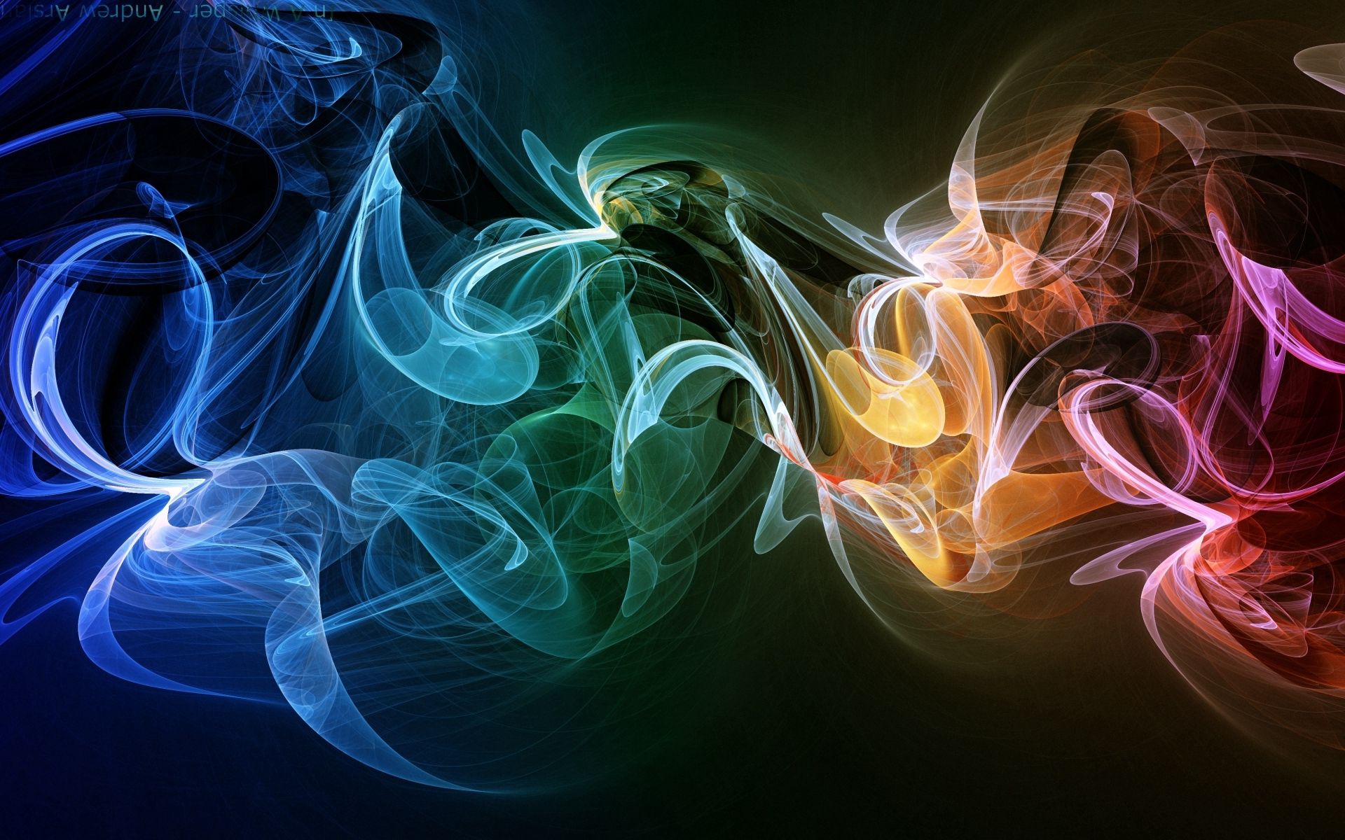 abstract, smoke, multicolored, motley, form, clot