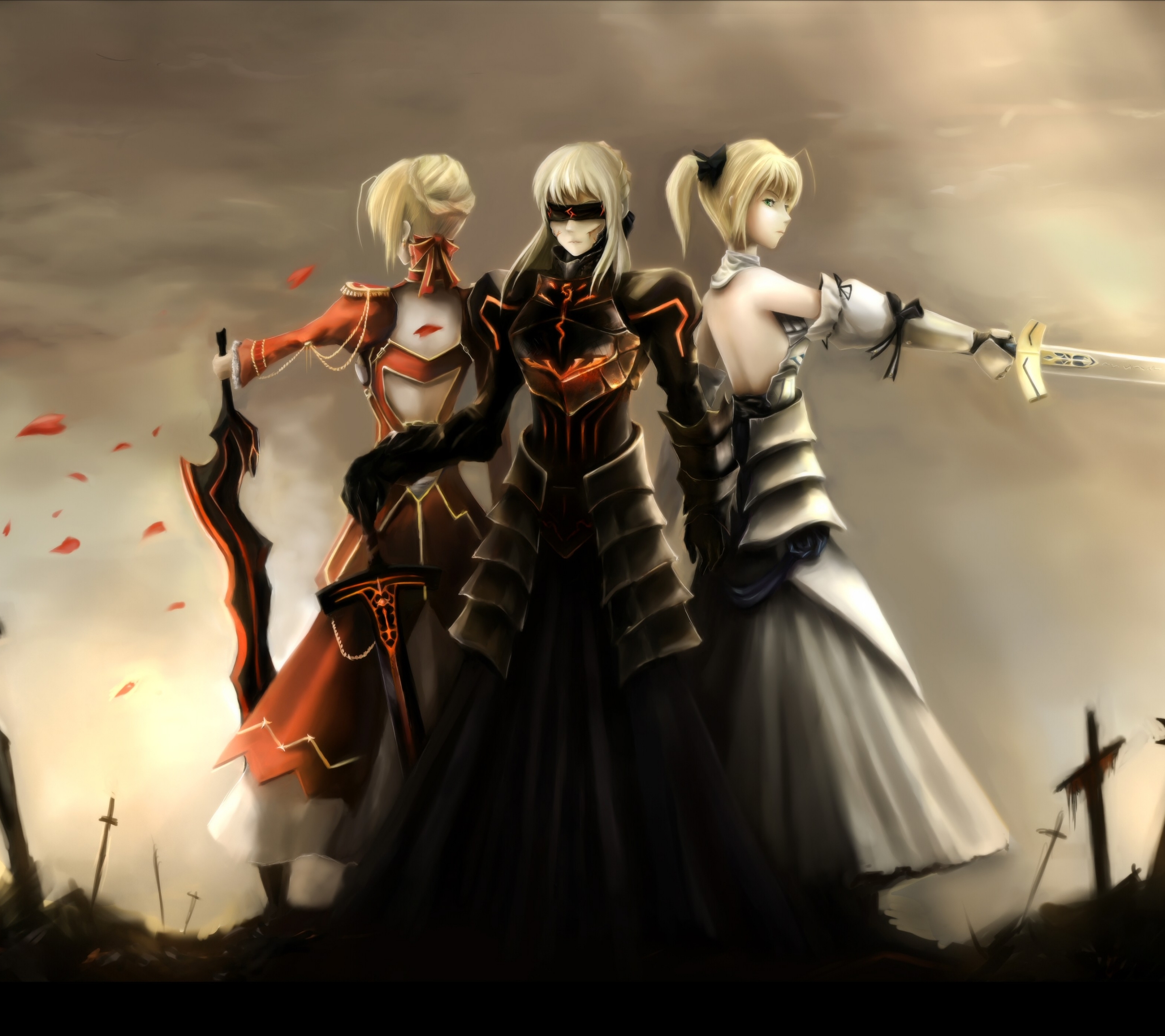 Download mobile wallpaper Anime, Fate/stay Night, Saber Lily, Saber Alter, Red Saber, Fate Series for free.