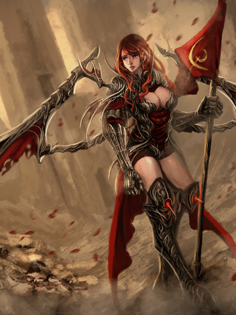 Download mobile wallpaper Fantasy, Wings, Angel, Armor, Woman Warrior, Angel Warrior for free.
