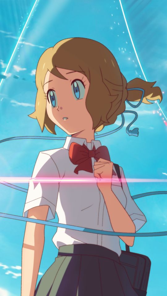 Download mobile wallpaper Anime, Pokémon, Uniform, Crossover, School Uniform, Serena (Pokémon), Kimi No Na Wa for free.