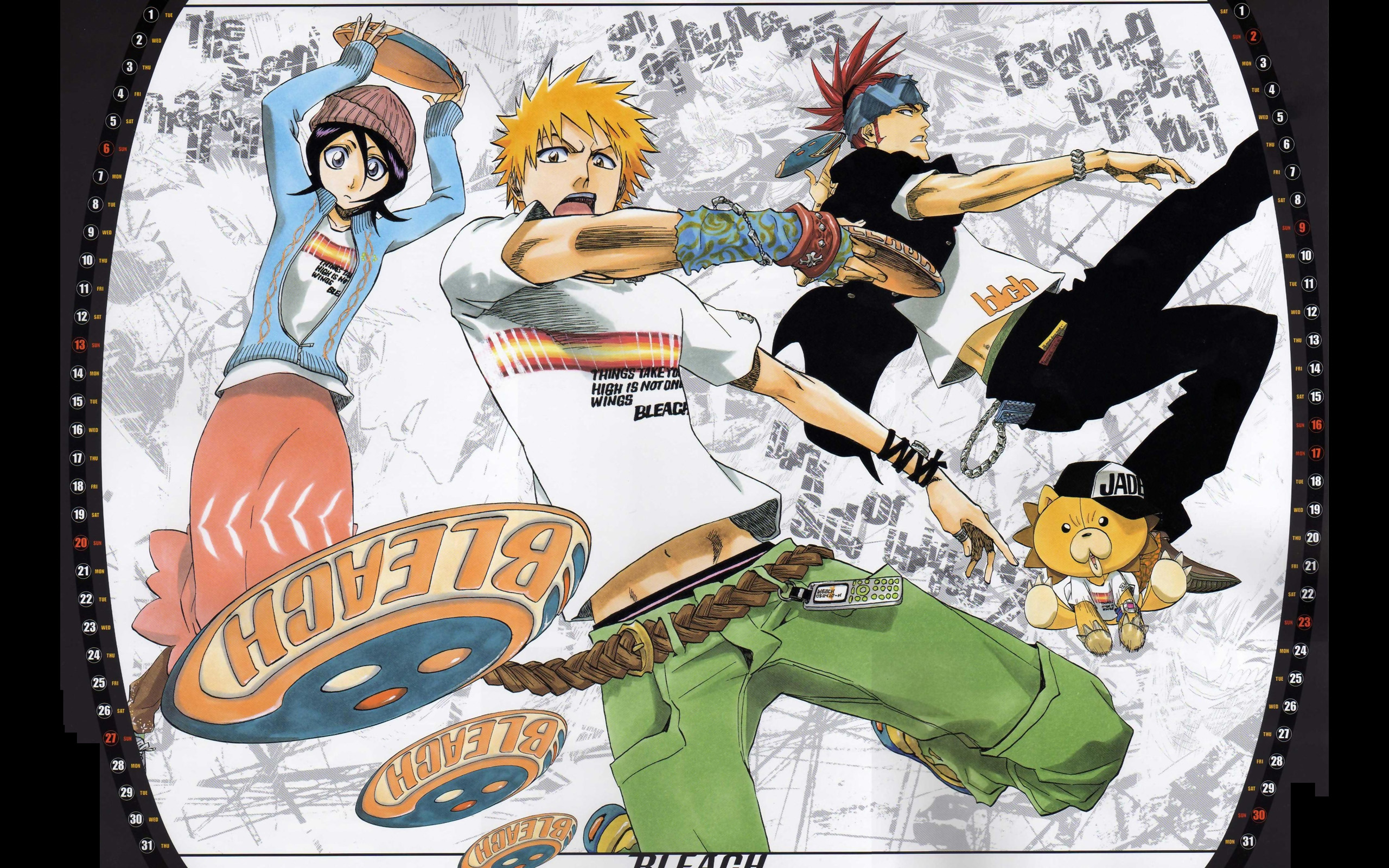 Download mobile wallpaper Kon (Bleach), Renji Abarai, Rukia Kuchiki, Bleach, Ichigo Kurosaki, Anime for free.