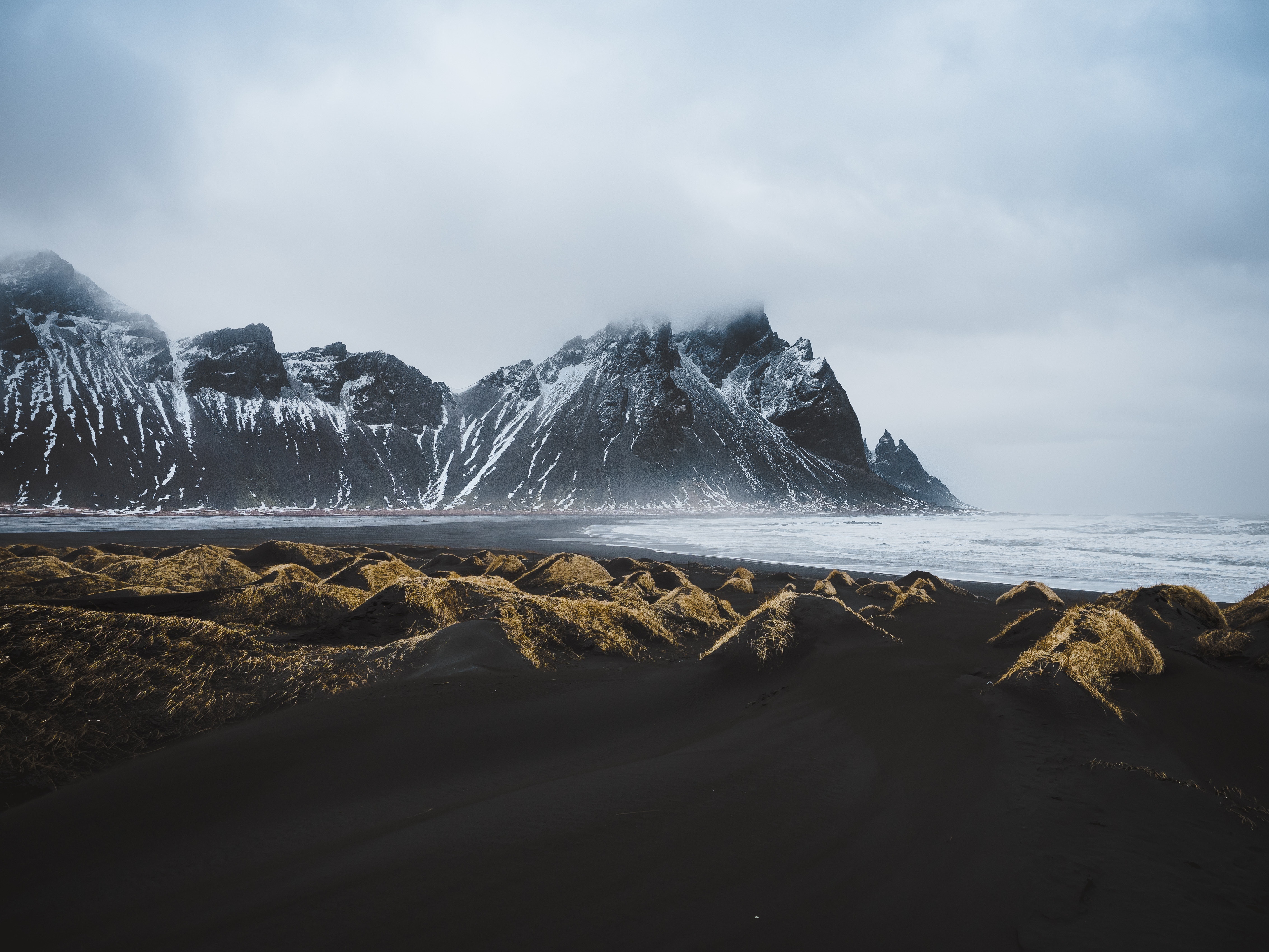 sea, nature, stones, shore, bank, fog, relief HD for desktop 1080p