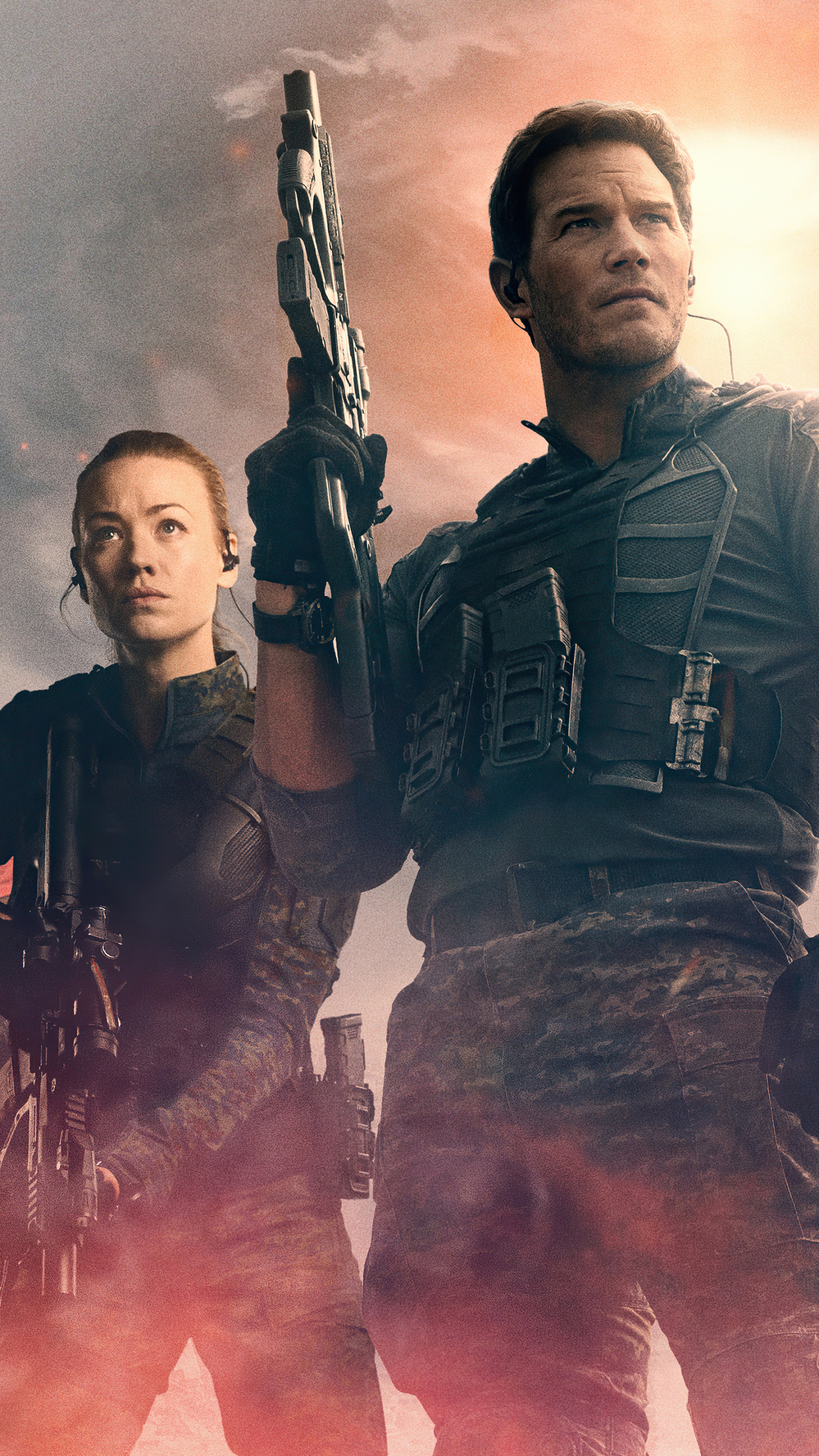 Download mobile wallpaper Movie, Yvonne Strahovski, Chris Pratt, The Tomorrow War for free.