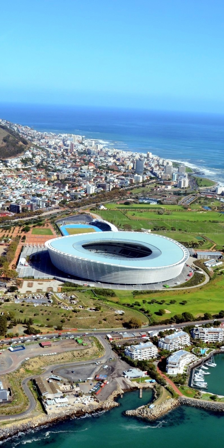 Скачать картинку Города, Африка, Кейптаун, Стадион, Сделано Человеком в телефон бесплатно.