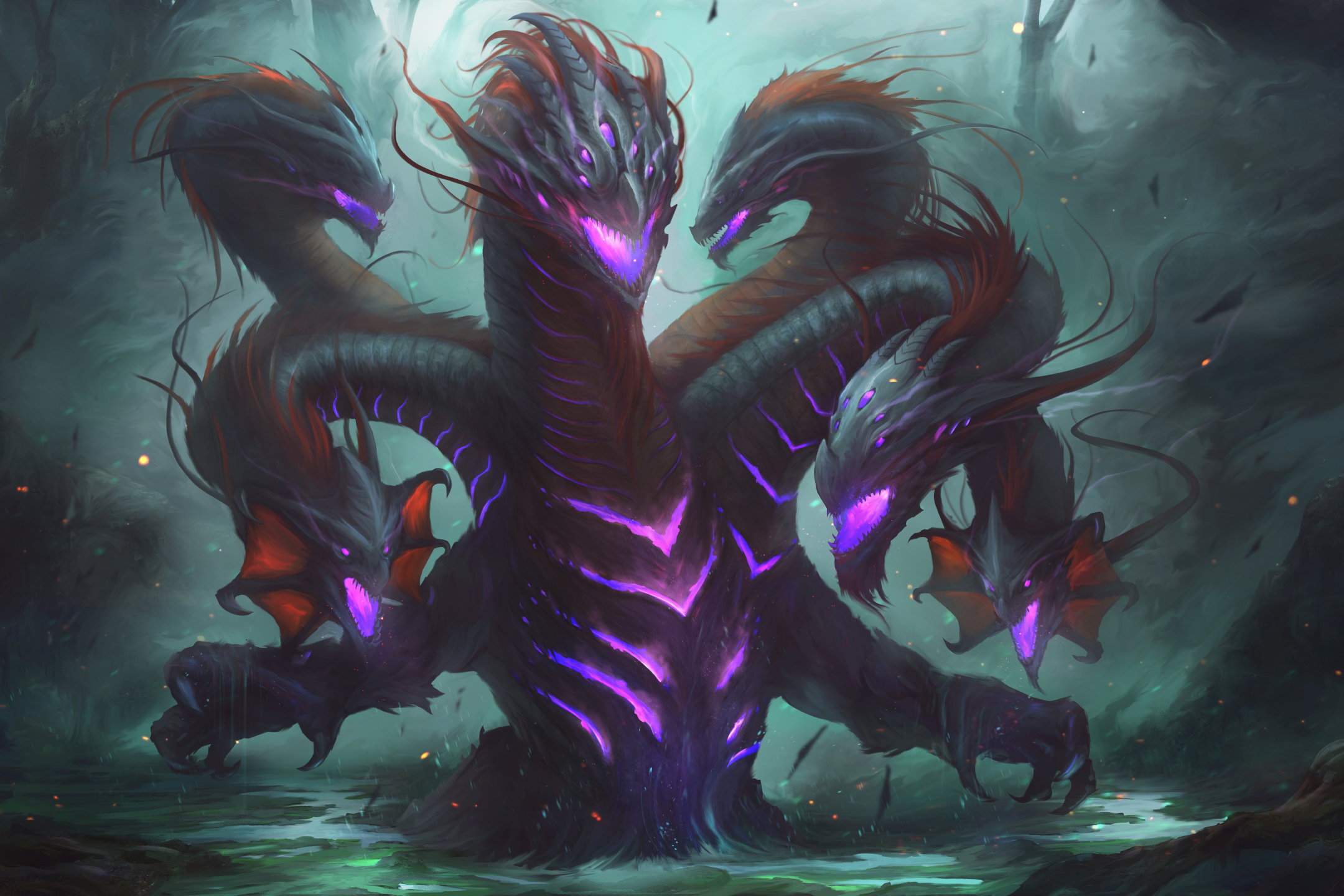 Free download wallpaper Fantasy, Creature, Hydra on your PC desktop