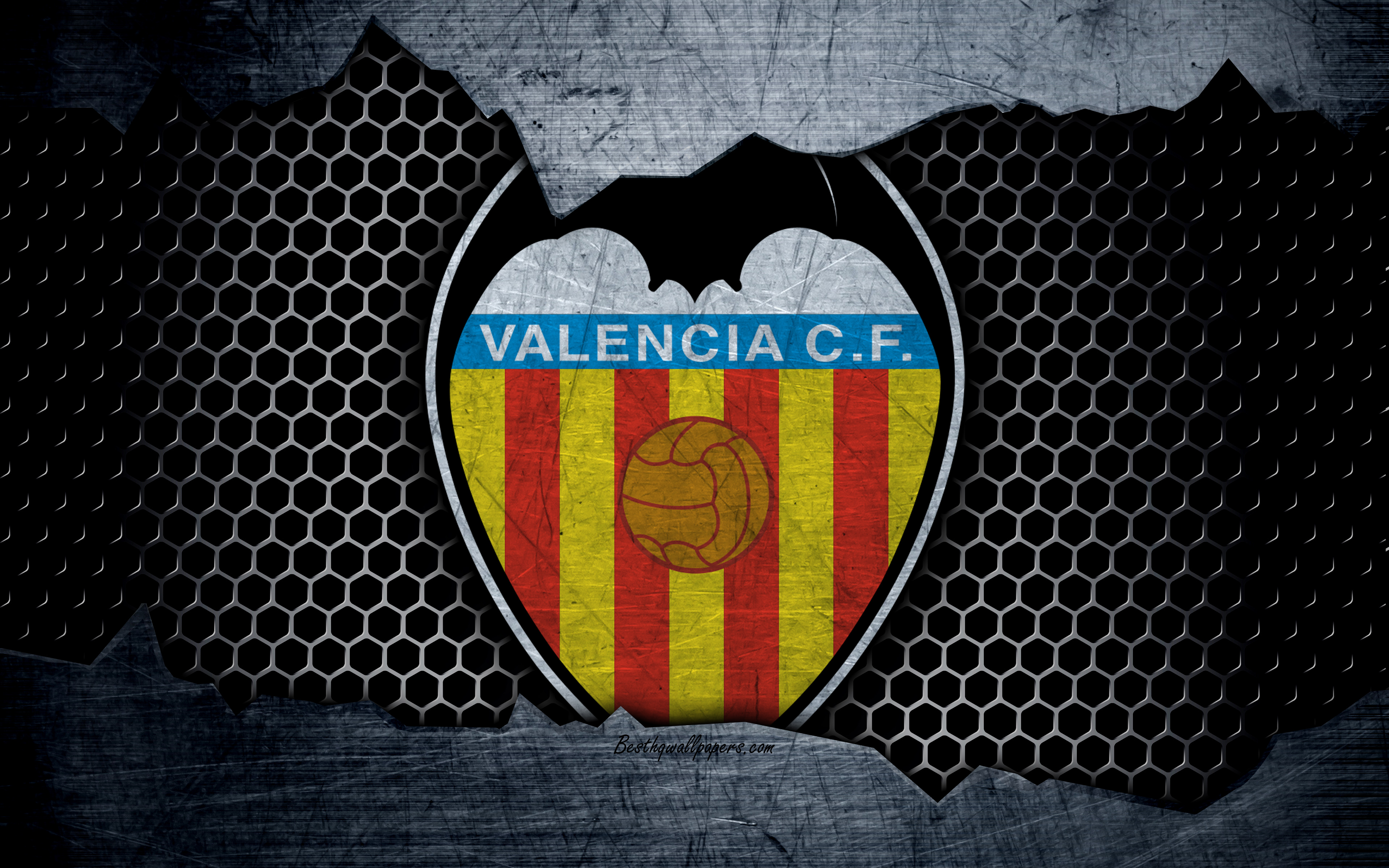 Скачати мобільні шпалери Спорт, Футбол, Логотип, Емблема, Фк Валенсія безкоштовно.