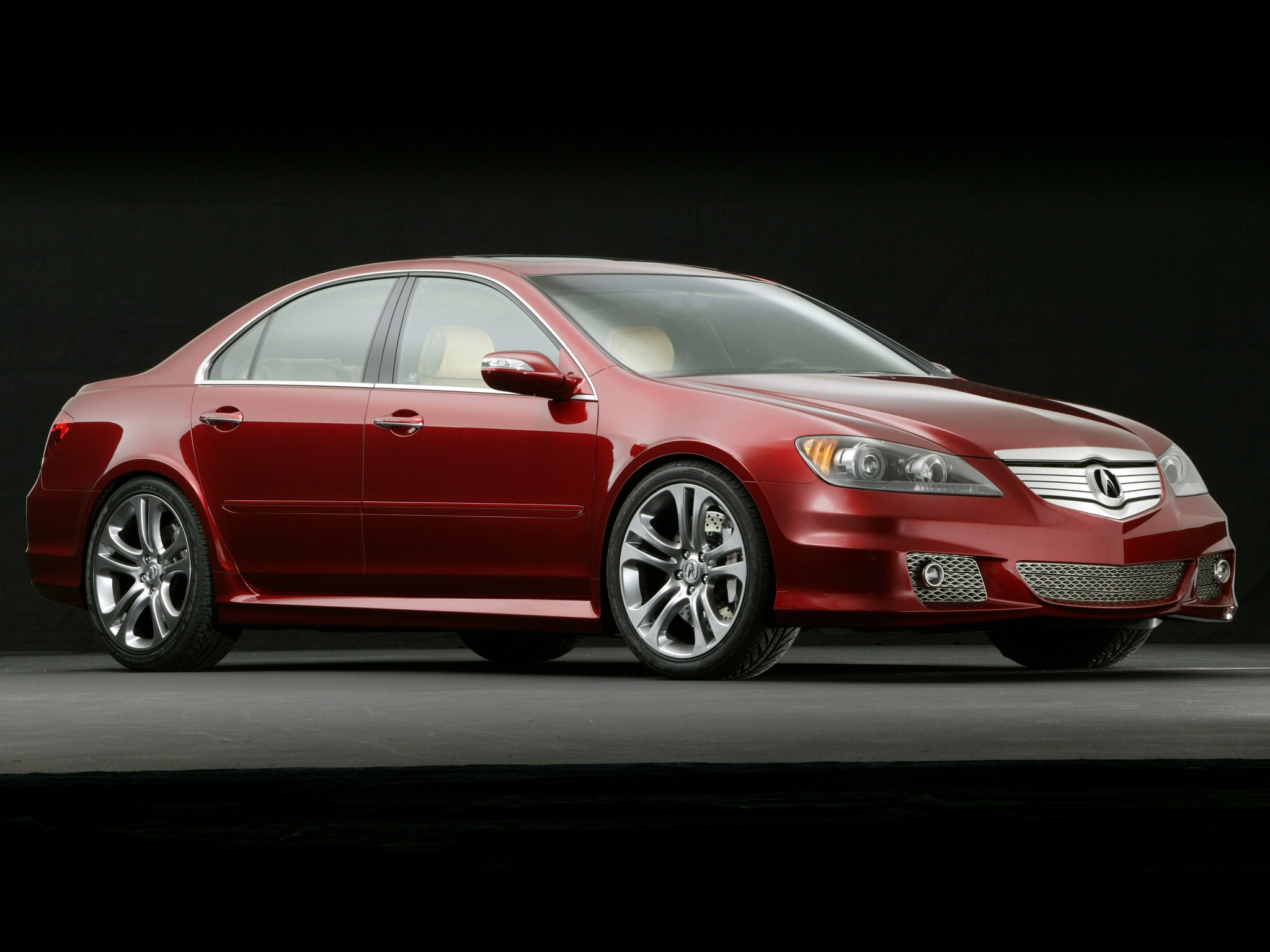 auto, acura, cars, red, concept, side view, style, 2005, akura, concept car, rl