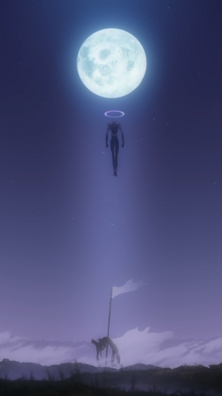 Download mobile wallpaper Anime, Evangelion, Moon, Neon Genesis Evangelion, Evangelion: 2 0 You Can (Not) Advance for free.