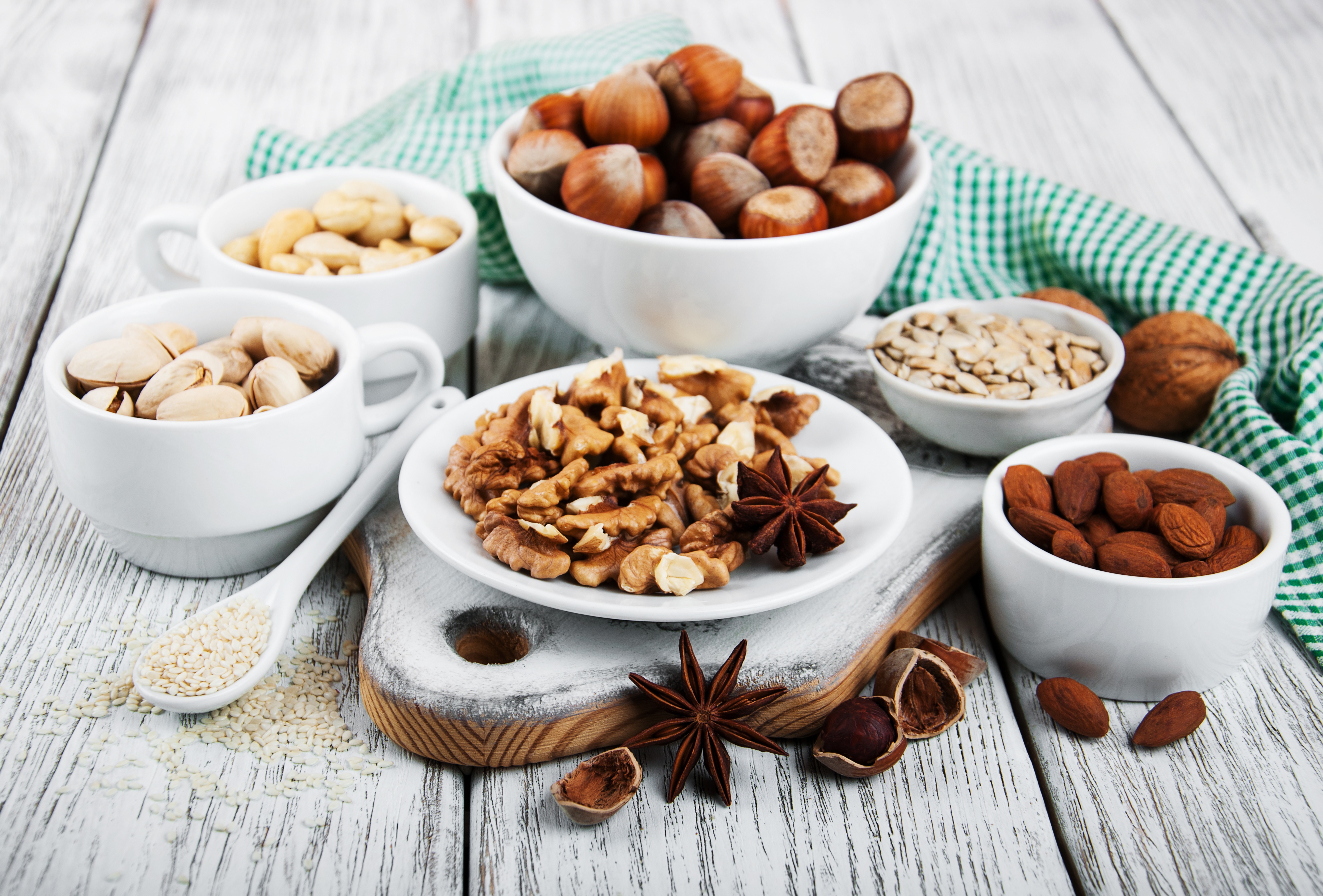food, nut, almond, hazelnut, peanut, still life, walnut