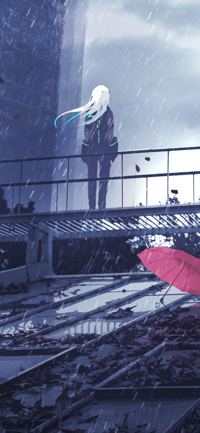 Download mobile wallpaper Anime, Rain for free.