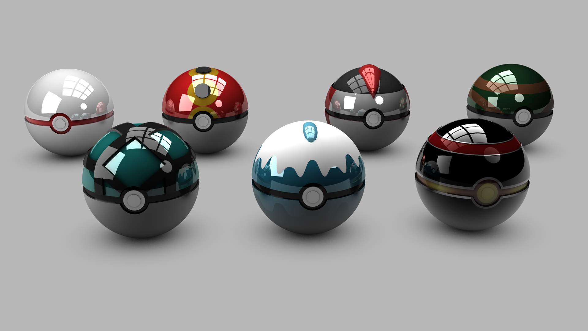Handy-Wallpaper 3D, Pokémon, Animes, Pokéball kostenlos herunterladen.