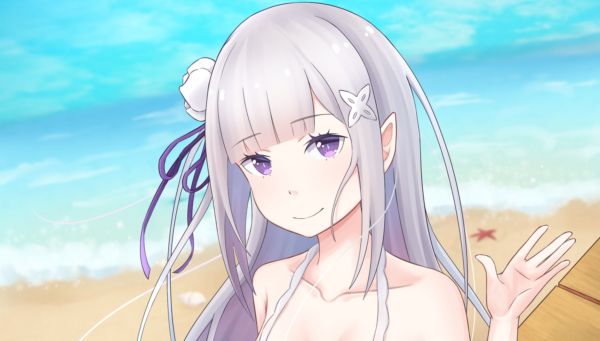 Laden Sie das Animes, Emilia (Re: Zero), Re:zero Das Leben In Einer Anderen Welt Beginnen-Bild kostenlos auf Ihren PC-Desktop herunter