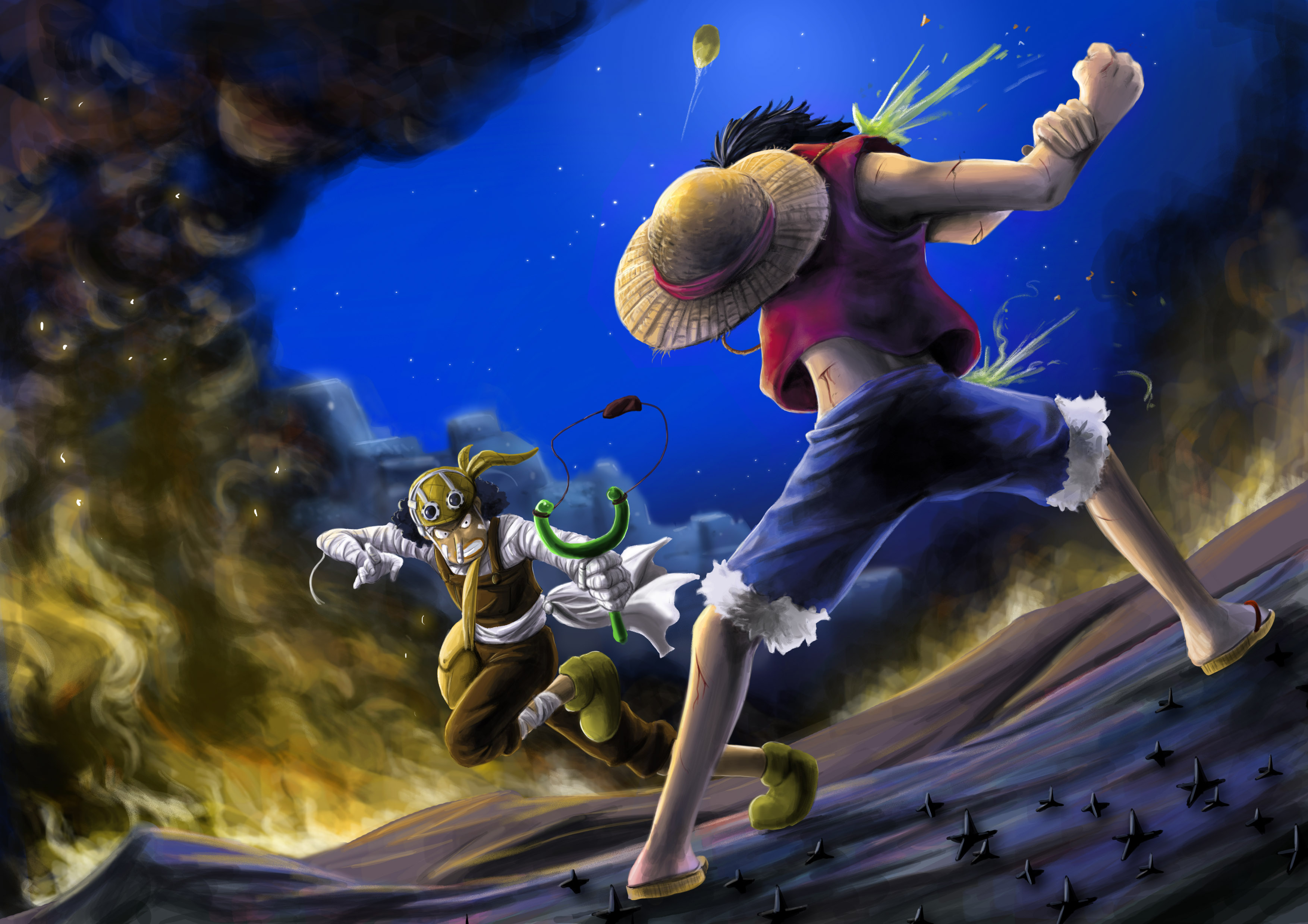 Free download wallpaper Anime, One Piece, Usopp (One Piece), Monkey D Luffy on your PC desktop