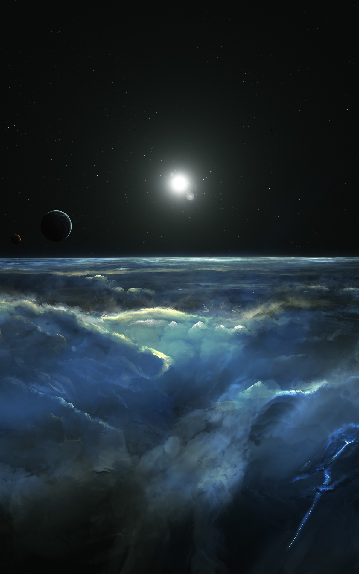 1307527 Hintergrundbild herunterladen science fiction, planetenlandschaft, atmosphäre, platz, weltraum, planet - Bildschirmschoner und Bilder kostenlos