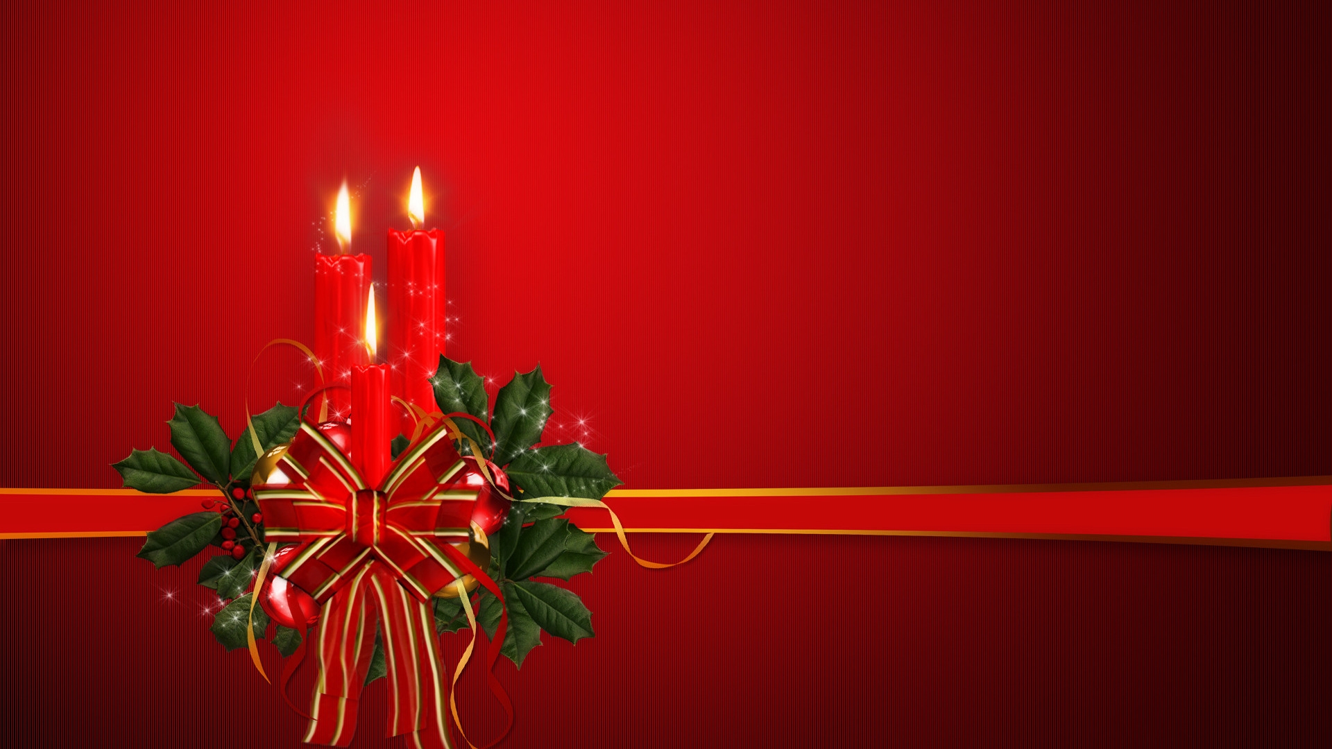 541630 скачать обои красный, праздничные, рождество, свеча, лента - заставки и картинки бесплатно