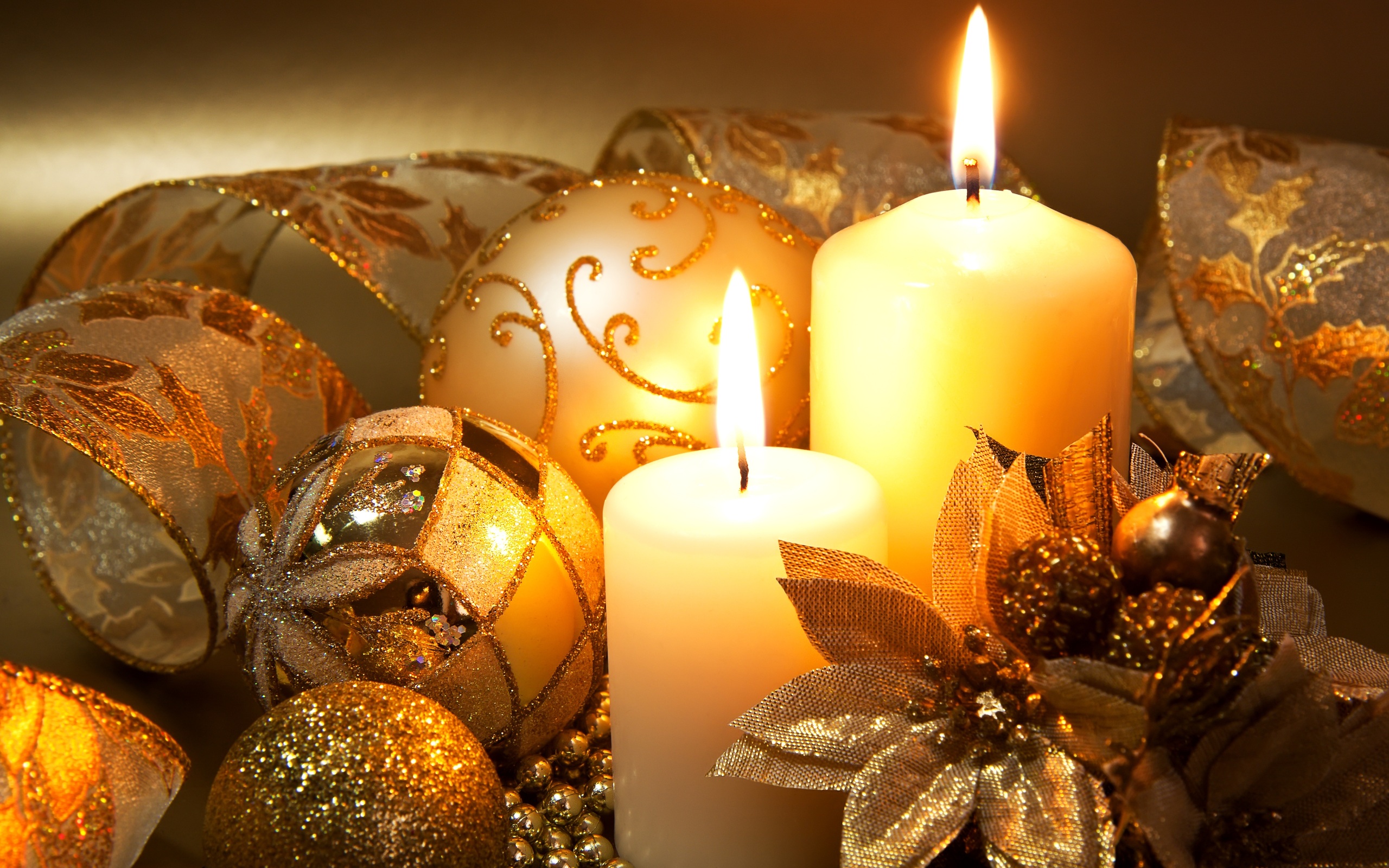 christmas, holiday, candle, christmas ornaments