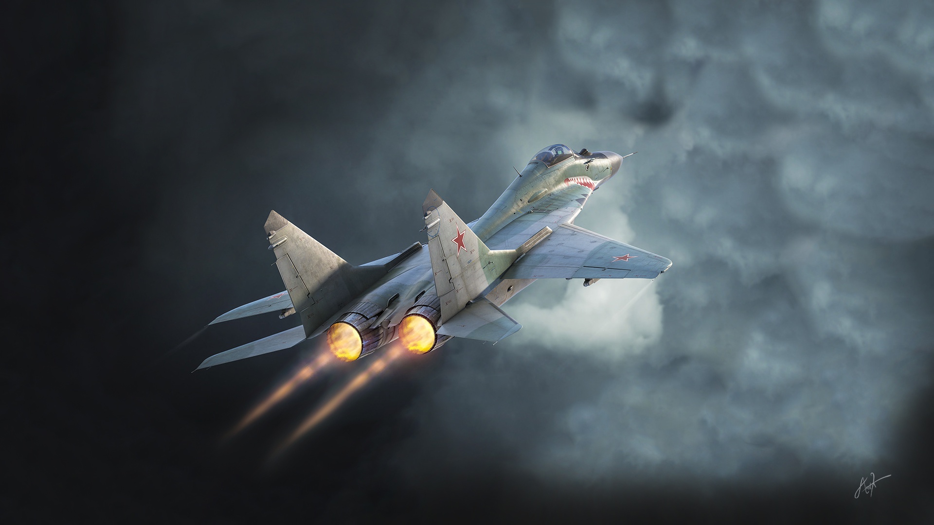 Laden Sie das Flugzeuge, Militär, Düsenjäger, Kampfjets, Kampfflugzeug, Mikojan Mig 29-Bild kostenlos auf Ihren PC-Desktop herunter