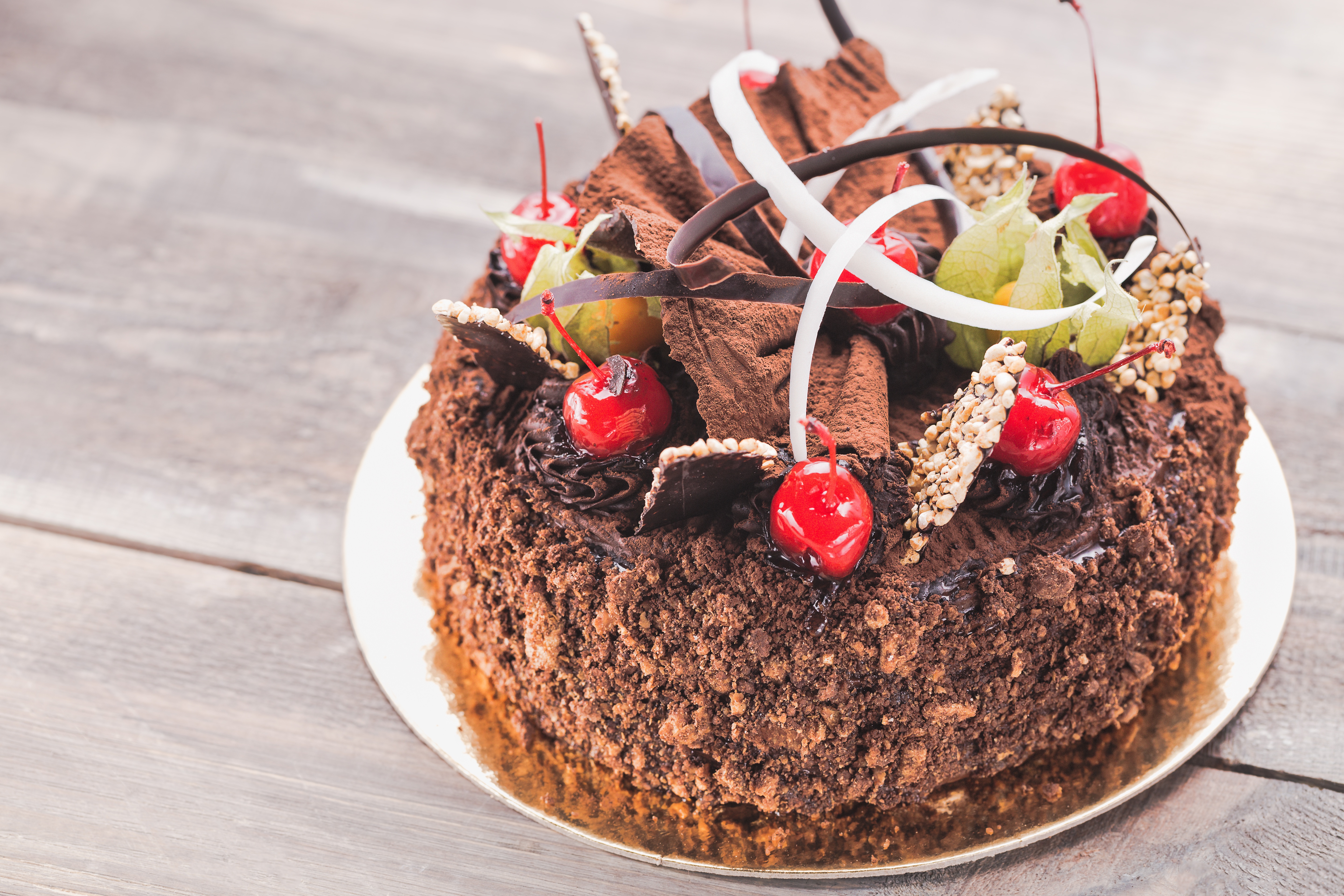 Laden Sie das Kirsche, Schokolade, Gebäck, Kuchen, Nahrungsmittel-Bild kostenlos auf Ihren PC-Desktop herunter