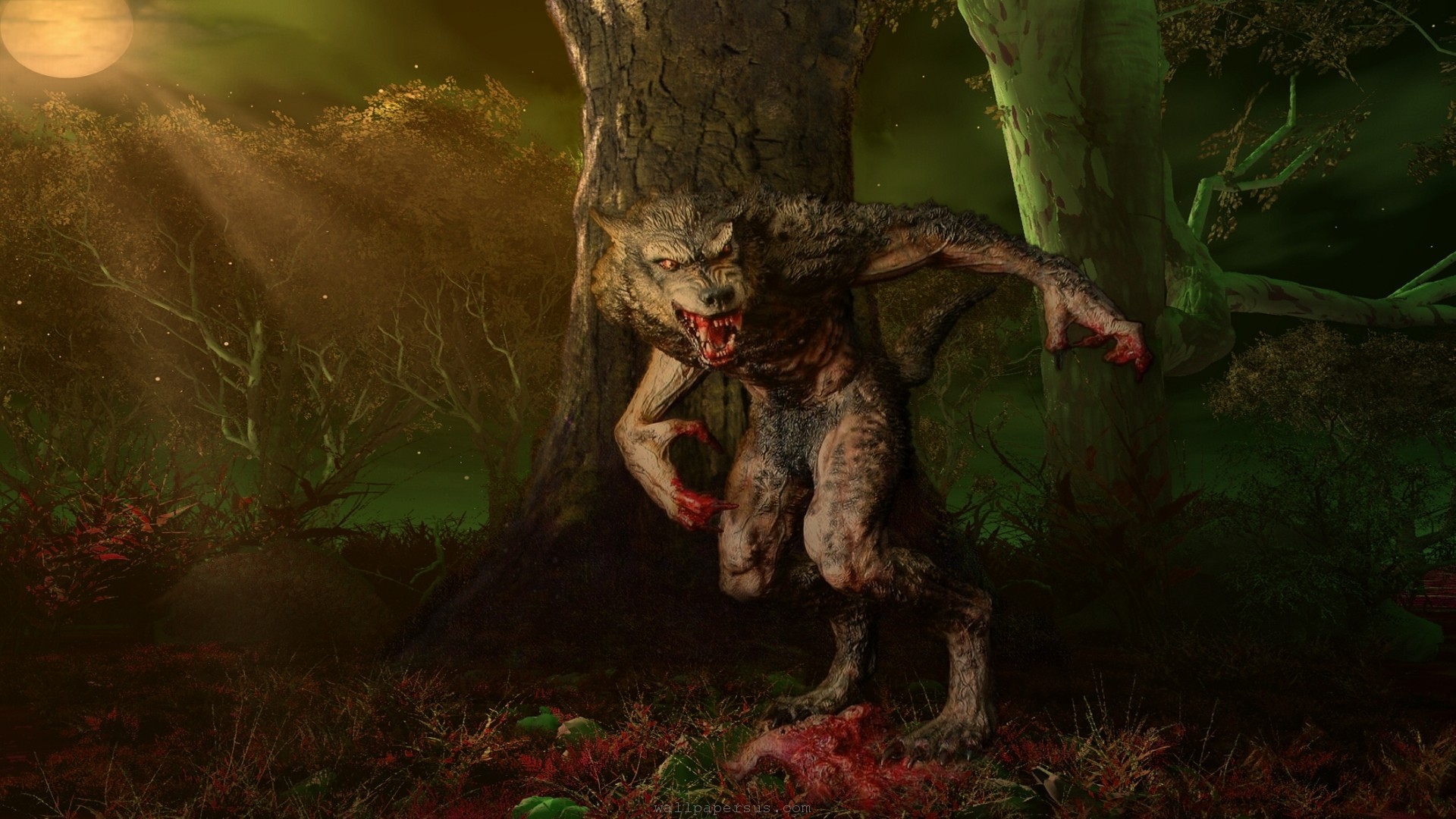 Free download wallpaper Dark, Werewolf on your PC desktop