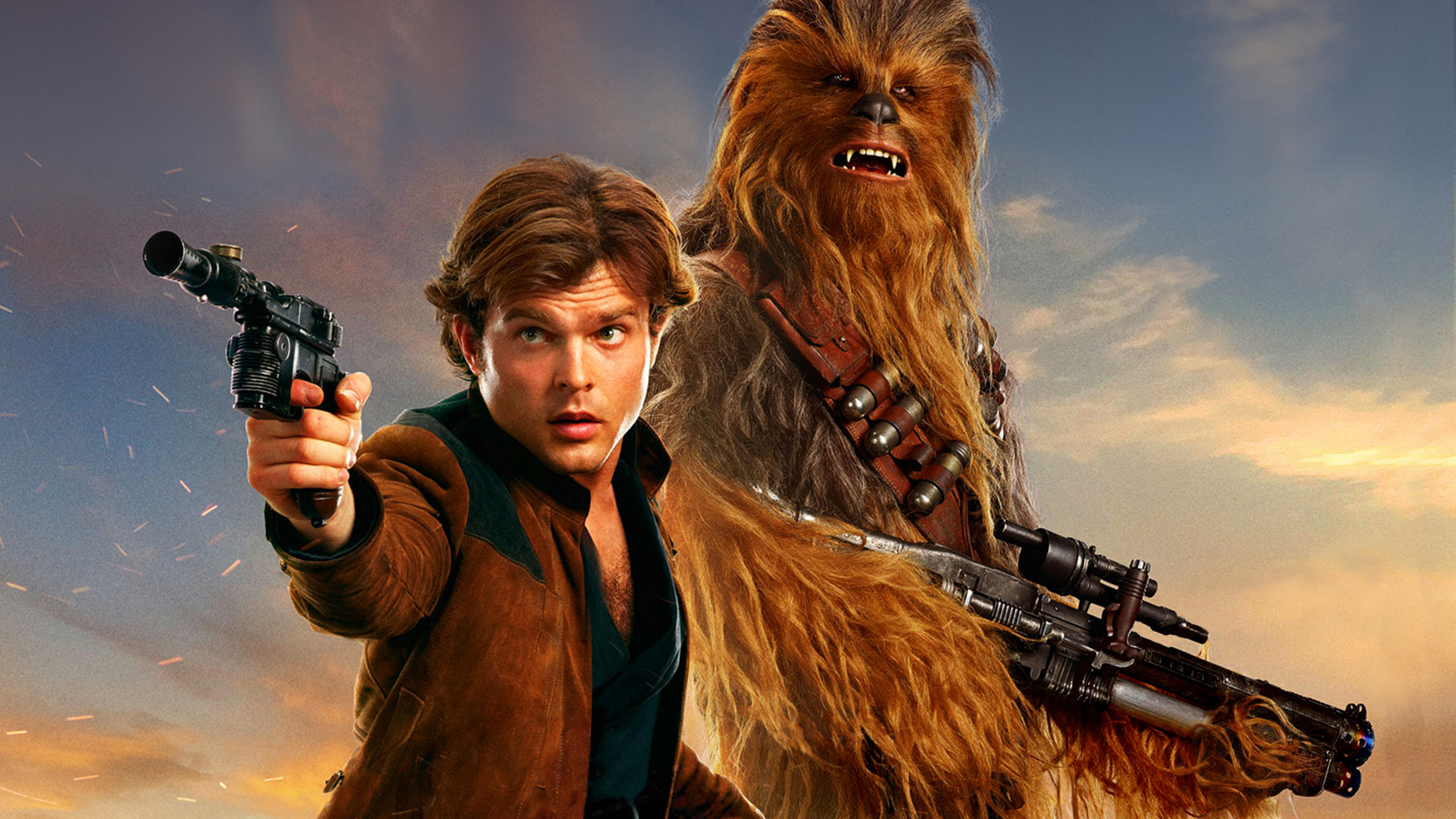 Download mobile wallpaper Star Wars, Movie, Chewbacca, Han Solo, Alden Ehrenreich, Solo: A Star Wars Story for free.