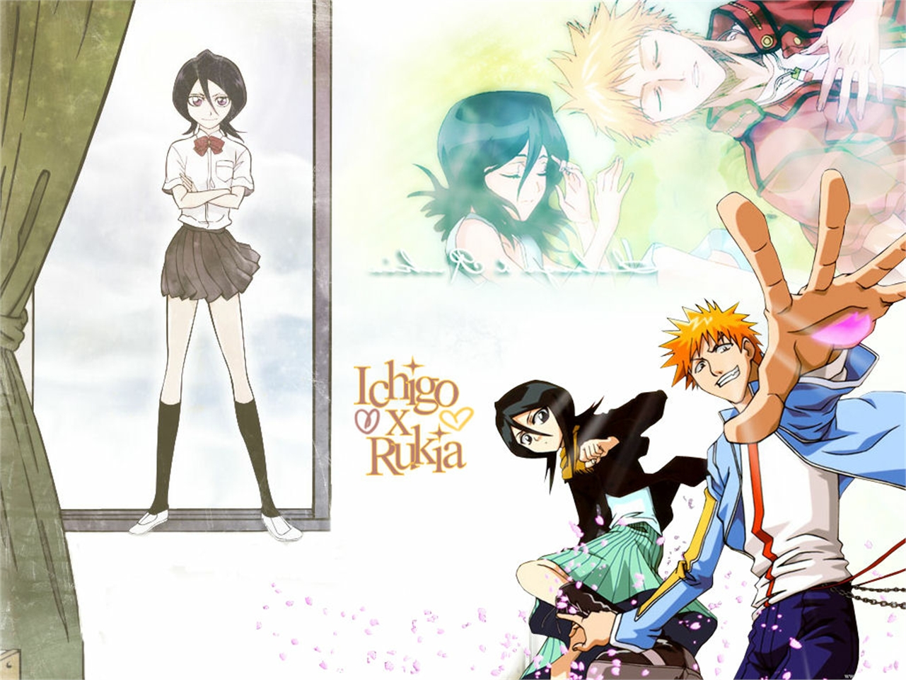 Laden Sie das Bleach, Rukia Kuchiki, Animes, Ichigo Kurosaki-Bild kostenlos auf Ihren PC-Desktop herunter