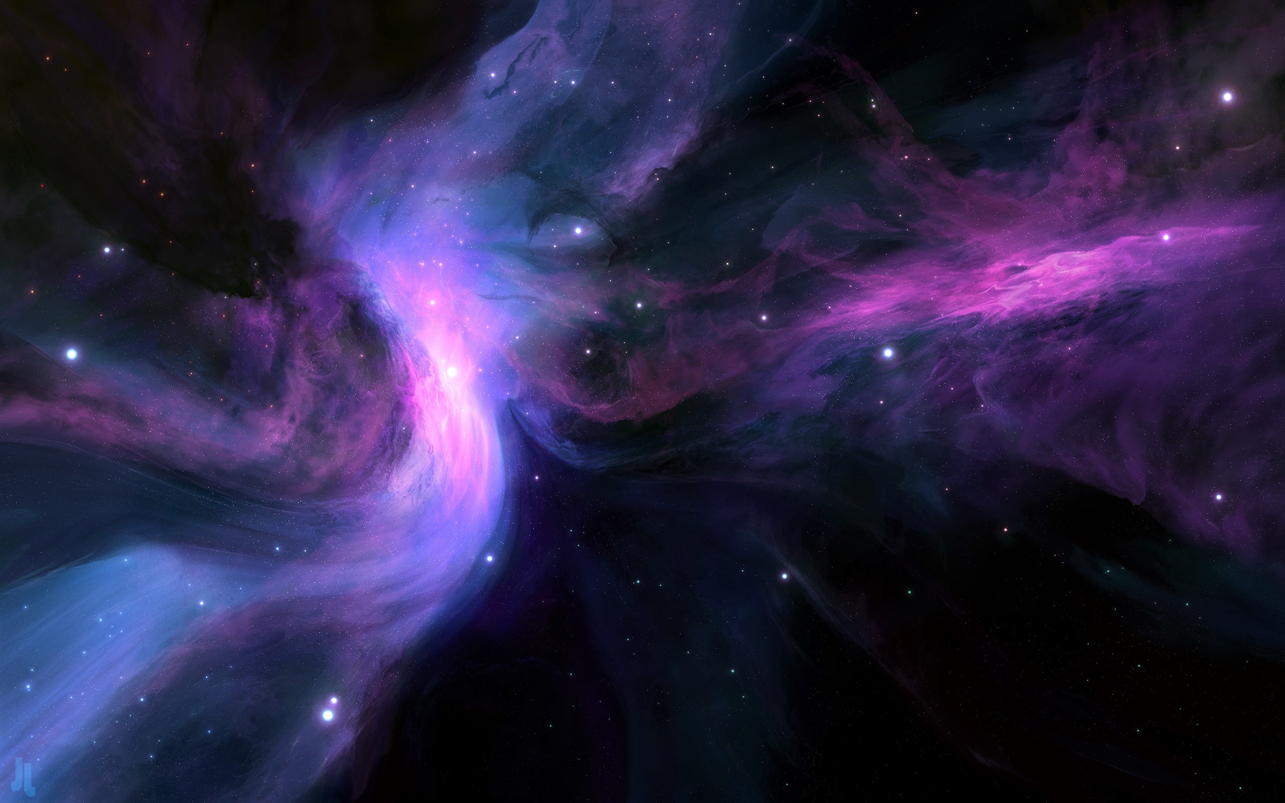 Скачать обои бесплатно Космос, Звезды, Туманность, Пурпурный, Научная Фантастика картинка на рабочий стол ПК