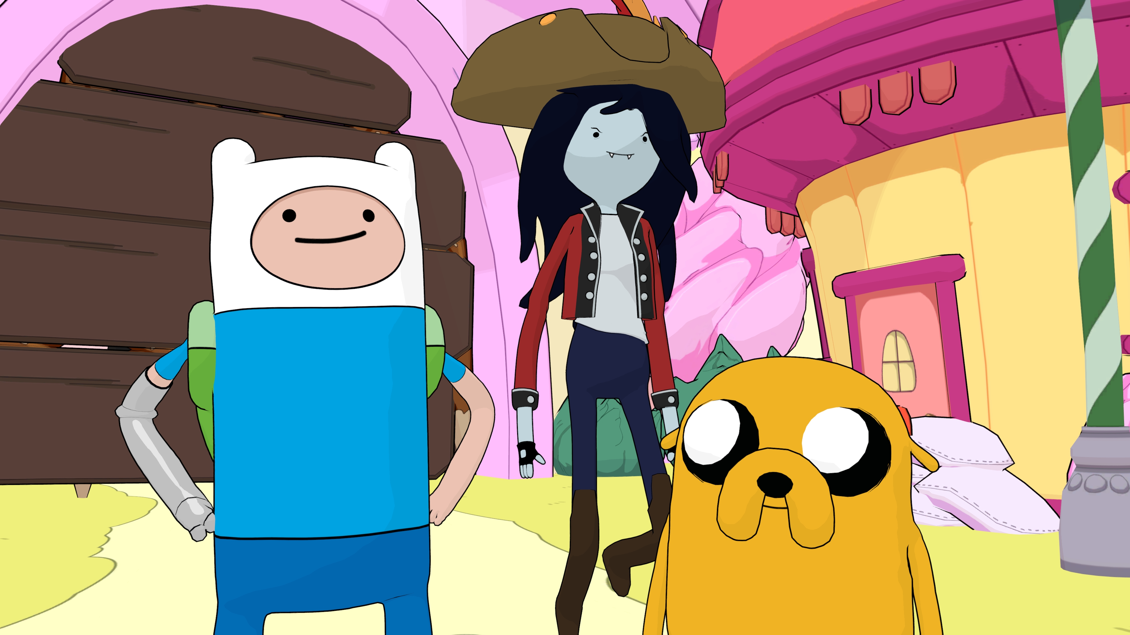 video game, adventure time: pirates of the enchiridion, finn (adventure time), jake (adventure time), marceline (adventure time)