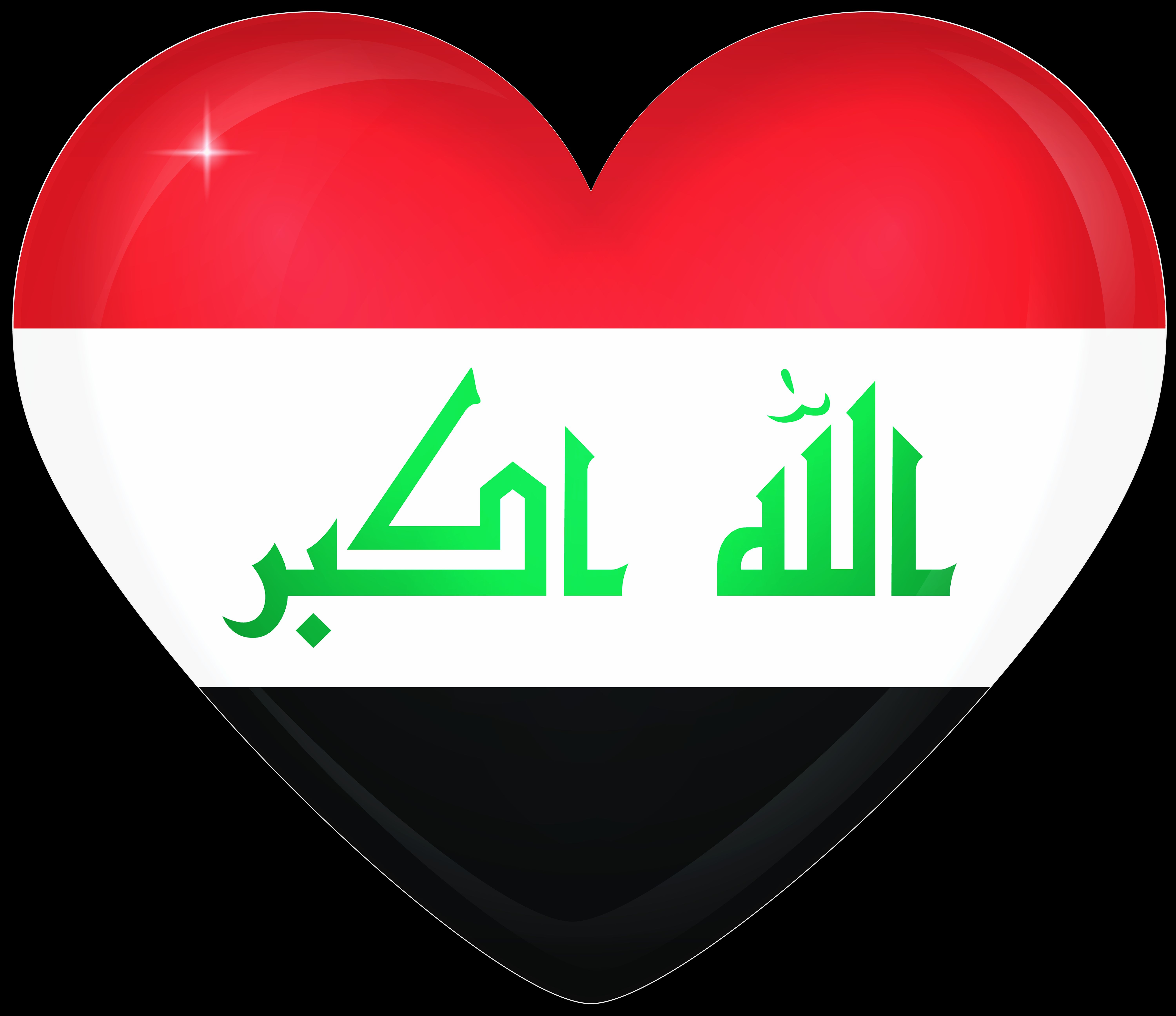 Скачать картинку Флаги, Разное, Сердце, Флаг, Флаг Ирака в телефон бесплатно.