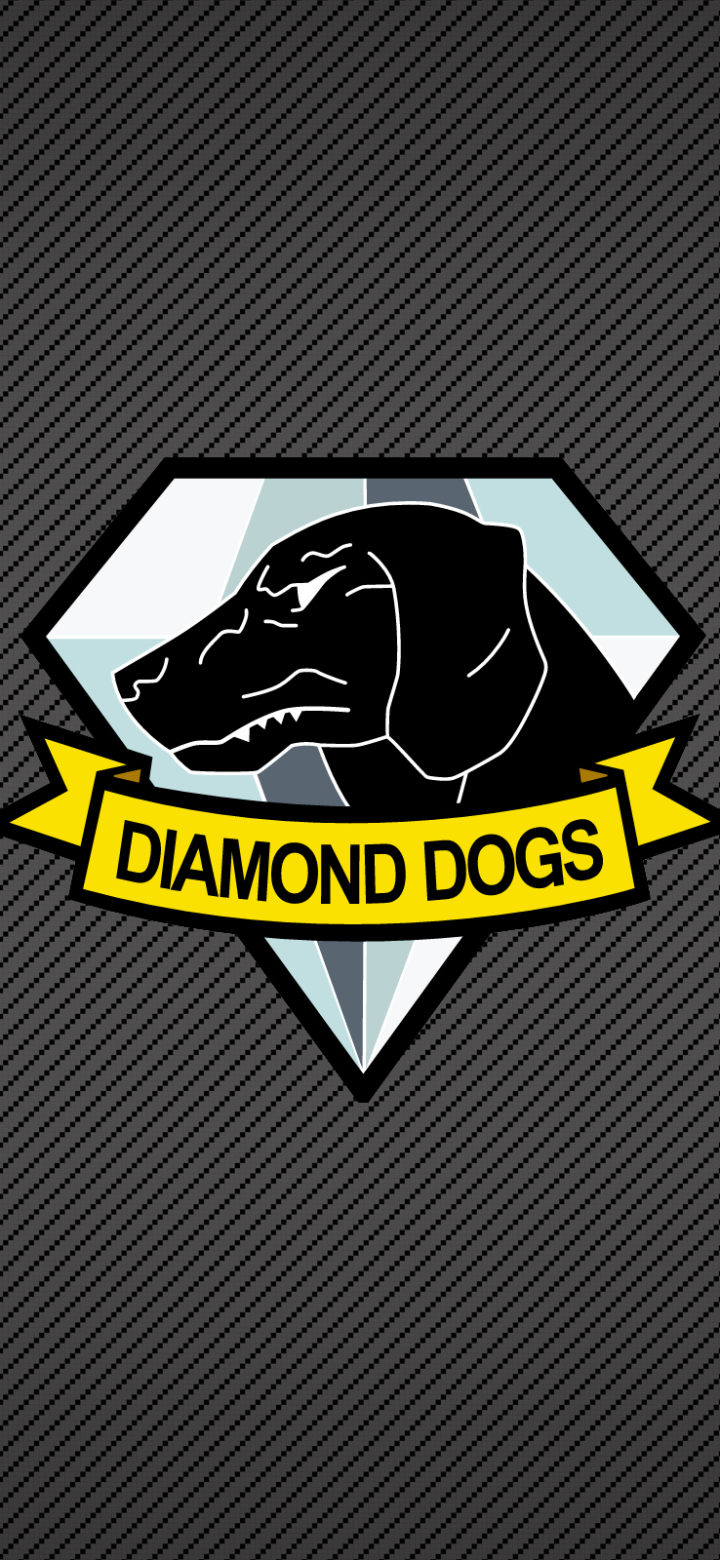 Handy-Wallpaper Hund, Logo, Diamant, Minimalistisch, Computerspiele, Metal Gear Solid, Solides Metallgetriebe, Metal Gear Solid V: The Phantom Pain kostenlos herunterladen.