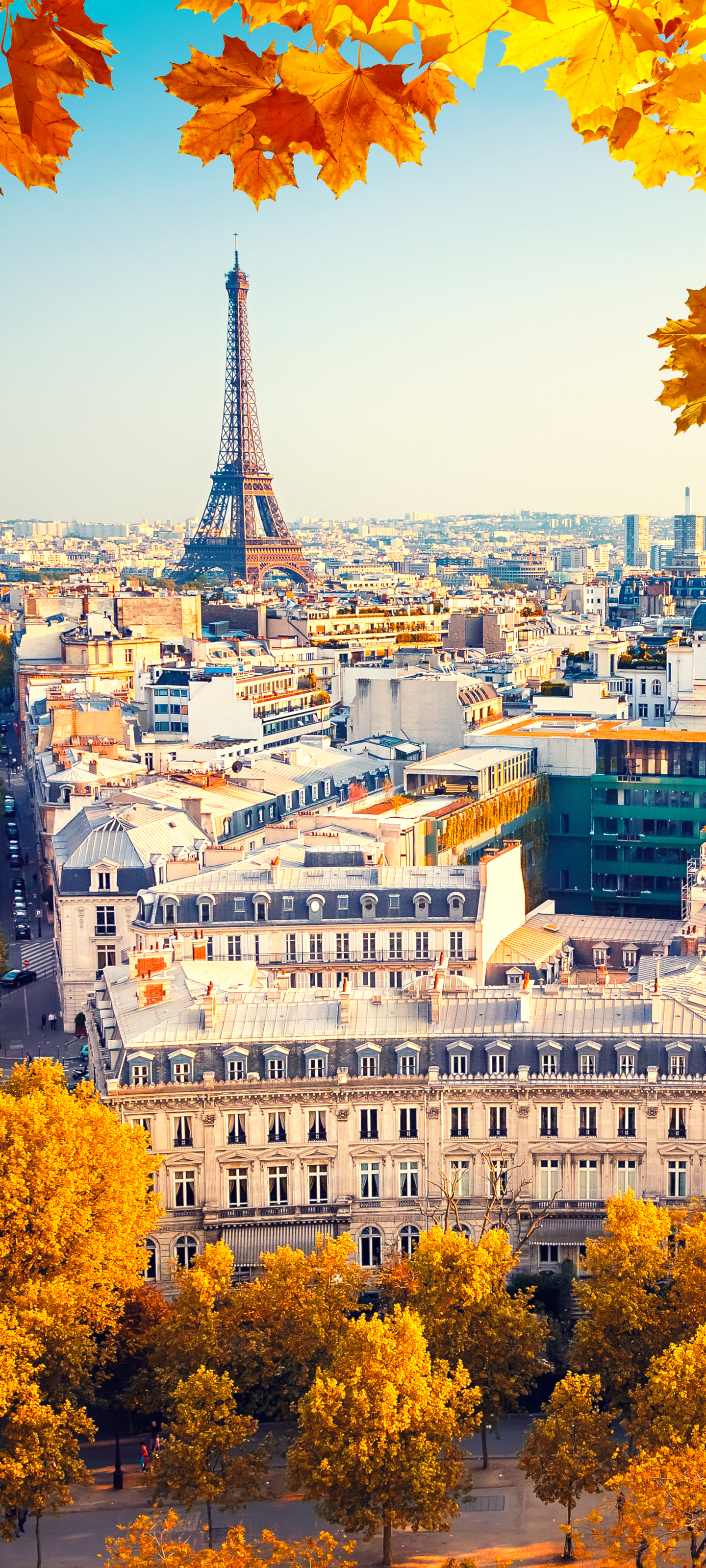 Free download wallpaper Cities, Paris, Eiffel Tower, City, Building, Fall, France, Cityscape, Street, Man Made on your PC desktop
