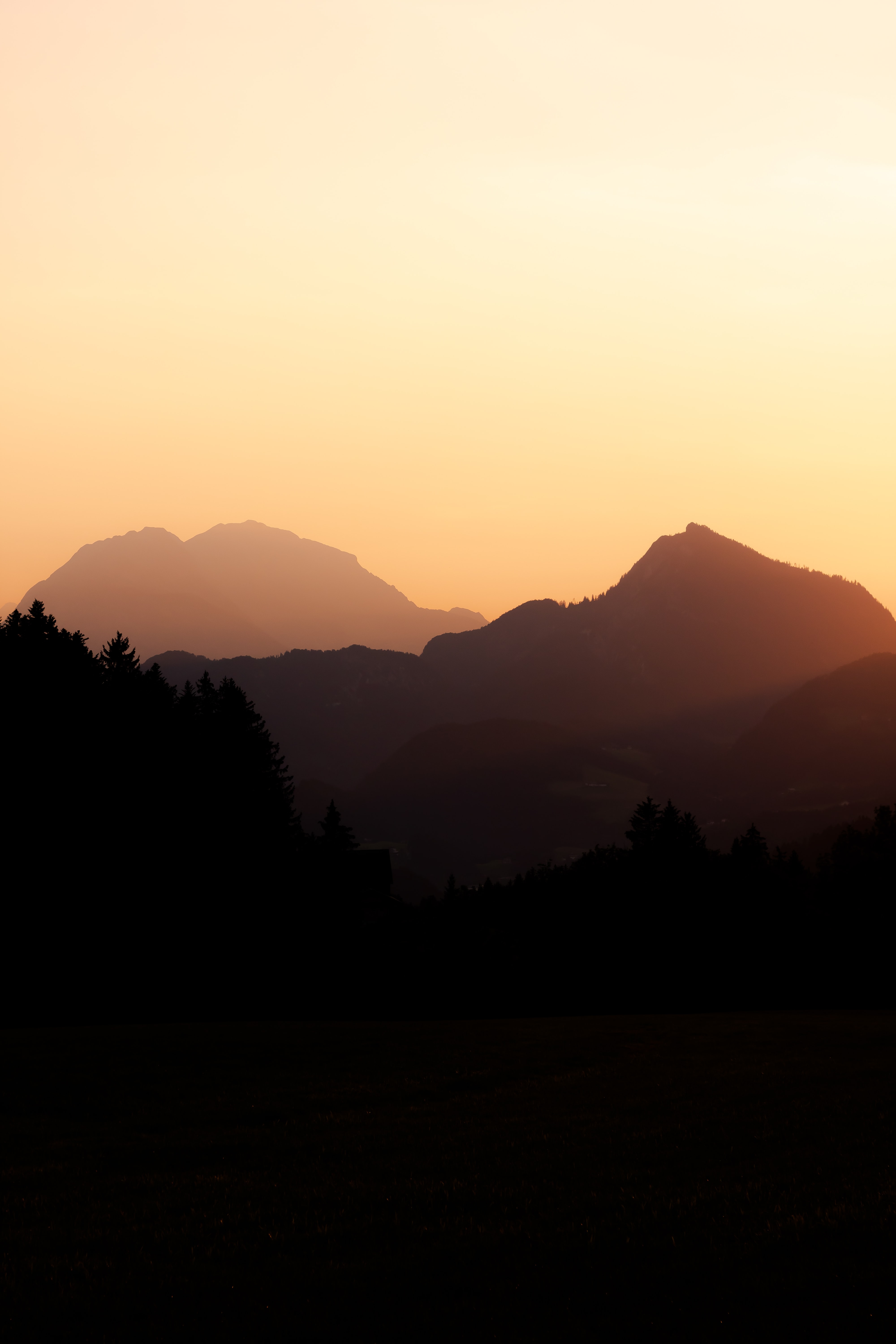 Laden Sie das Natur, Mountains, Silhouetten, Sunset-Bild kostenlos auf Ihren PC-Desktop herunter