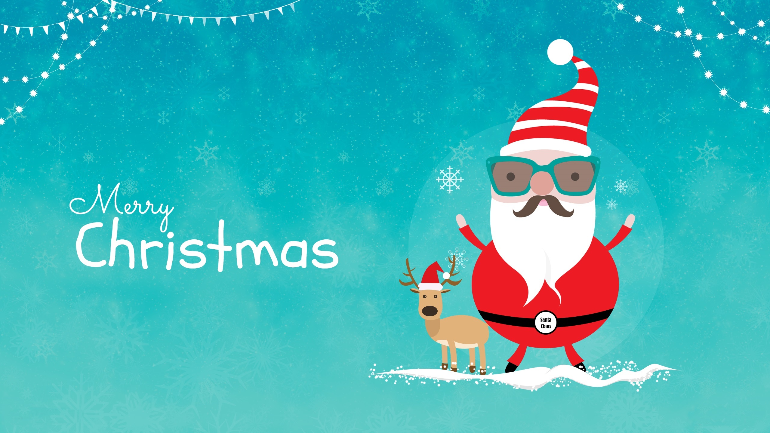 Téléchargez des papiers peints mobile Père Noël, Noël, Vacances, Joyeux Noël, Renne gratuitement.