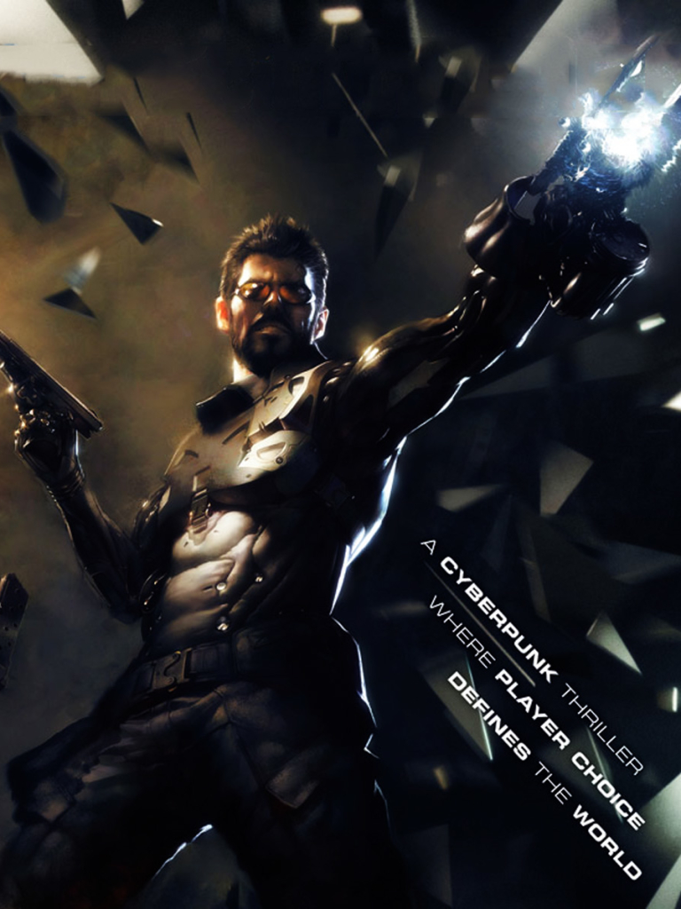 Скачать картинку Видеоигры, Бог Из, Адам Дженсен, Deus Ex: Человечество Разделено в телефон бесплатно.