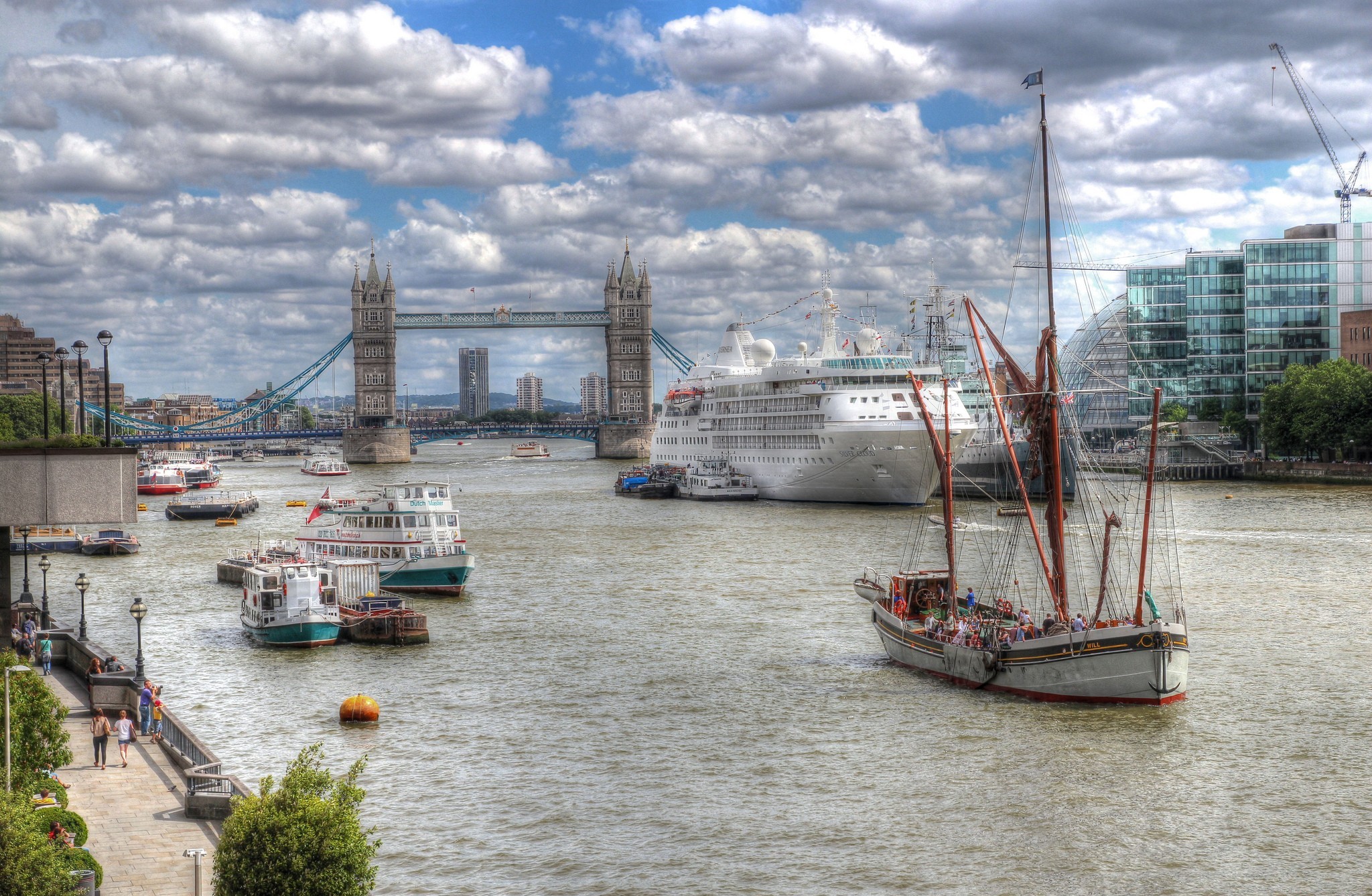 344542 скачать картинку сделано человеком, лондон, лодка, река, темза, тауэрский мост, города - обои и заставки бесплатно